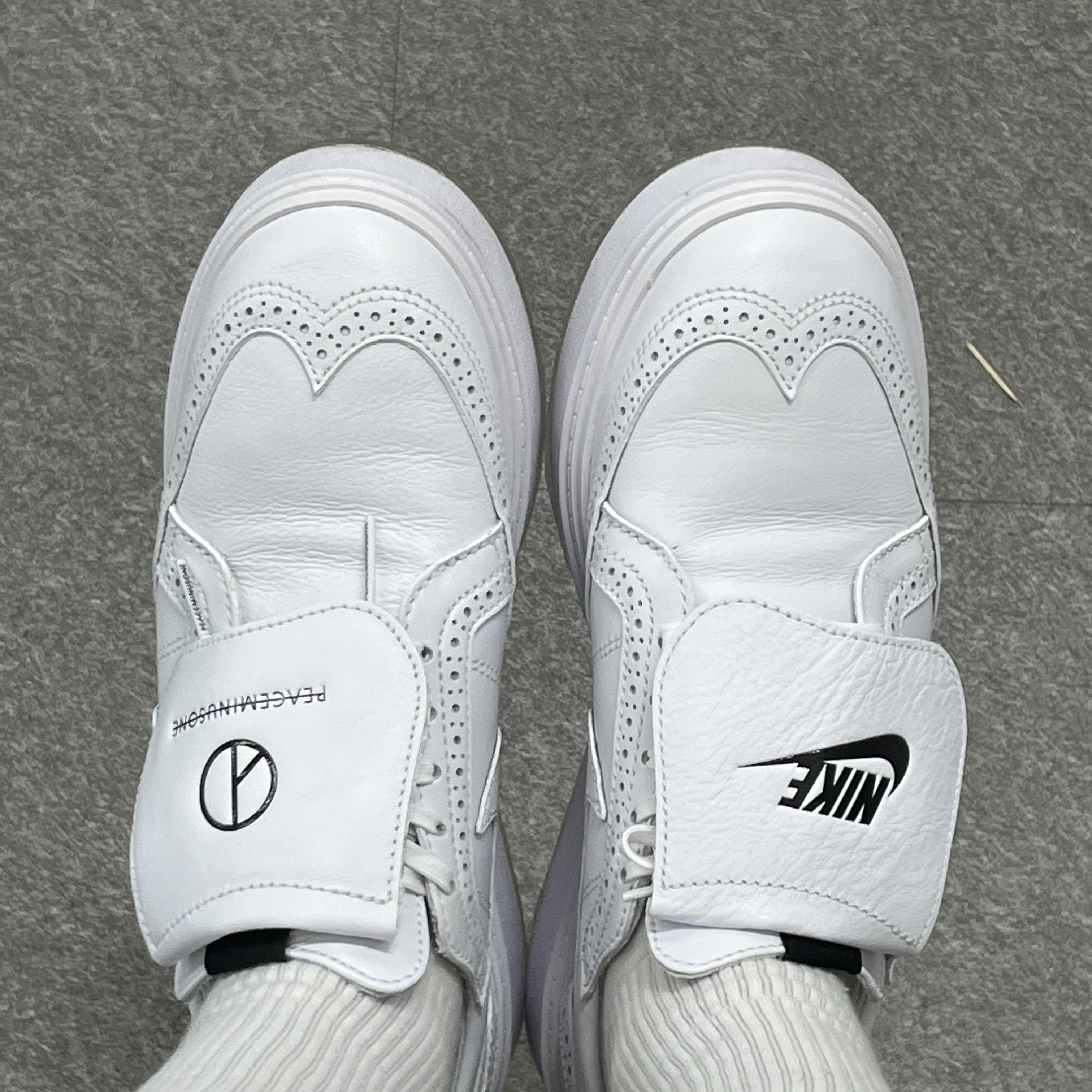 Nike x Peaceminusone Kwondo1 White 착용 스타일 - 2