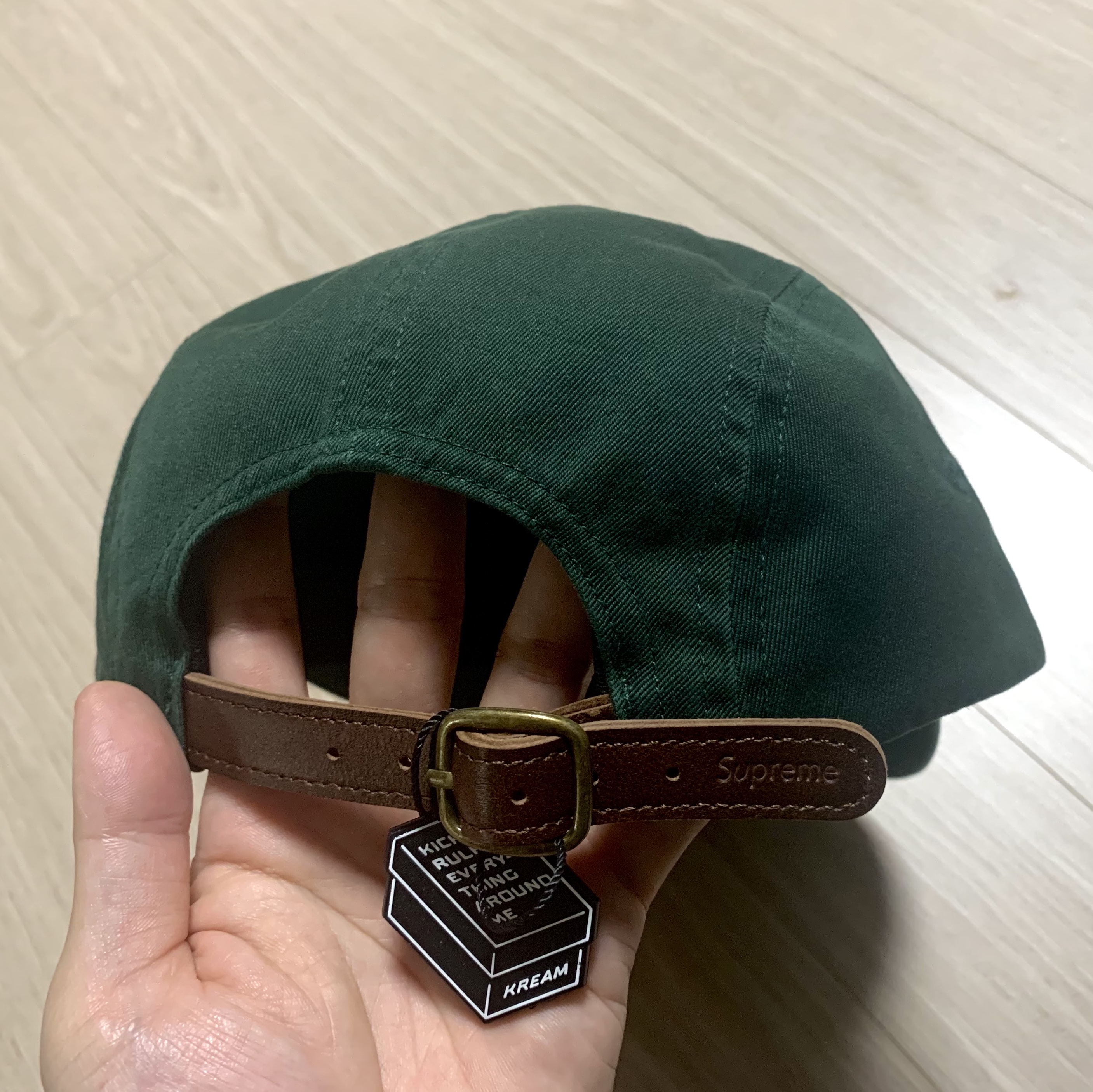 Supreme Washed Chino Twill Camp Cap Pine Green - 23FW 착용 스타일