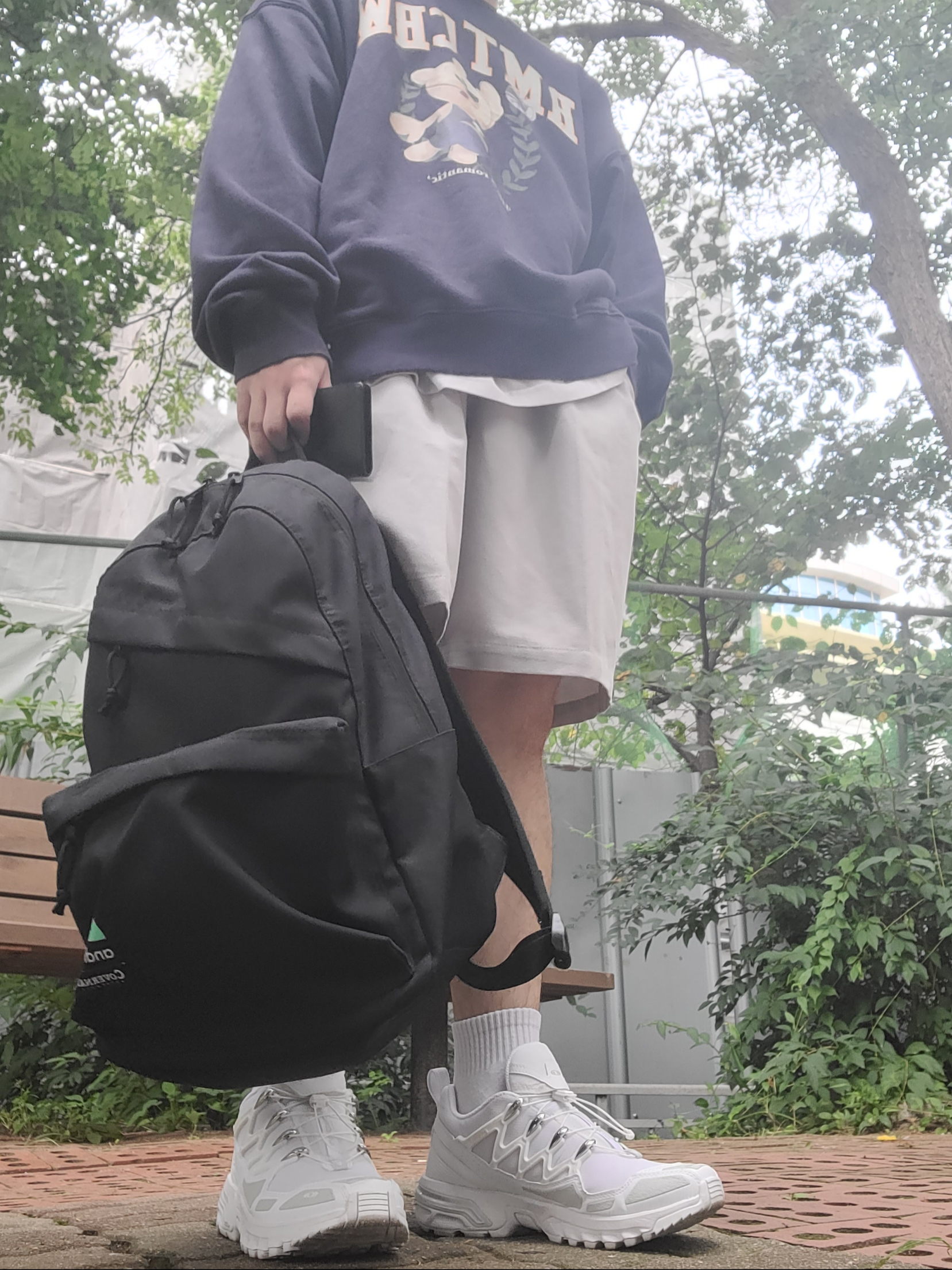 Salomon ACS + White Silver 착용 스타일