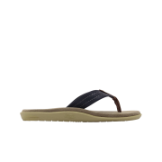 Island Slipper Leather Suede Taupe Navy