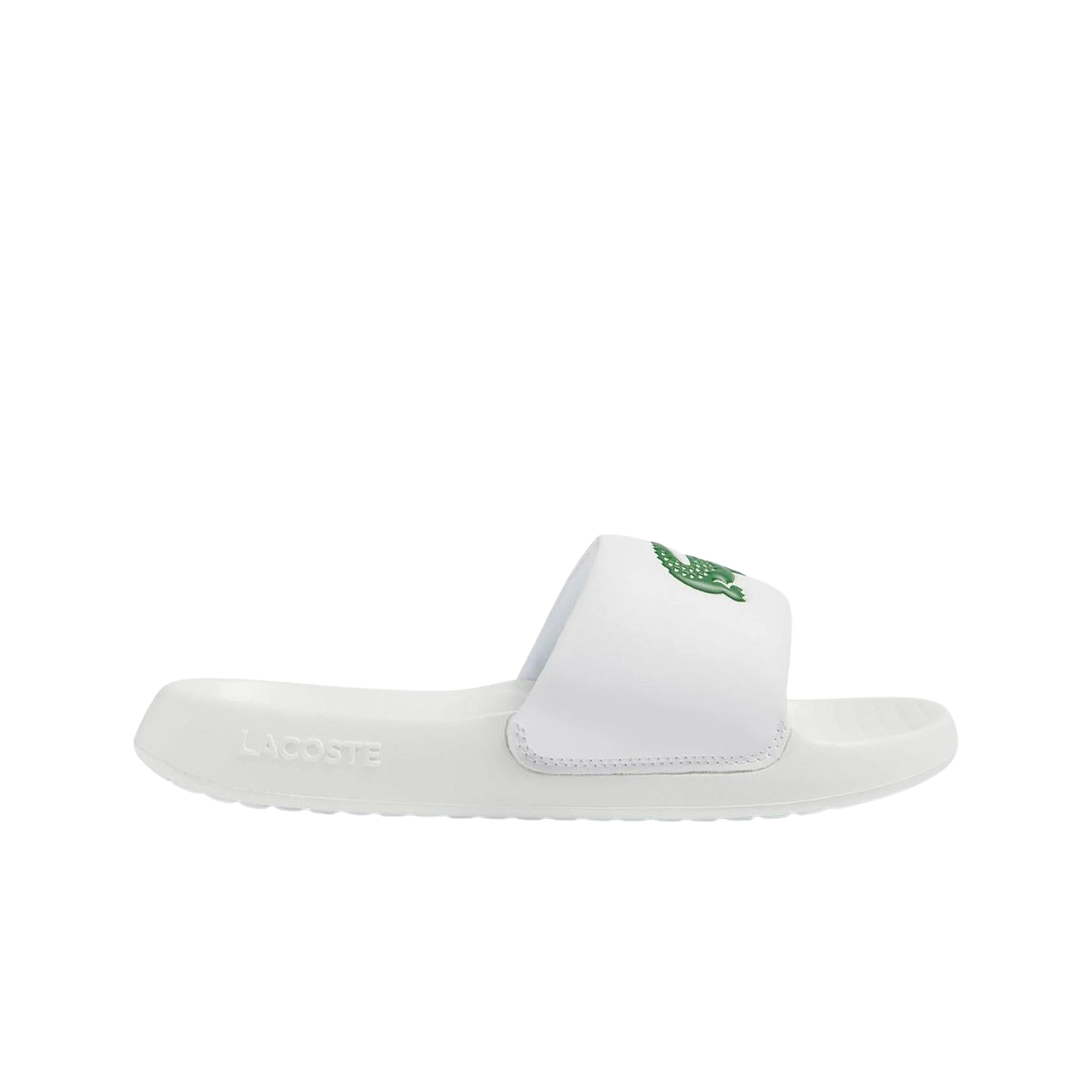 745CMA0002-082 Lacoste Croco 1.0 Synthetic Slides White