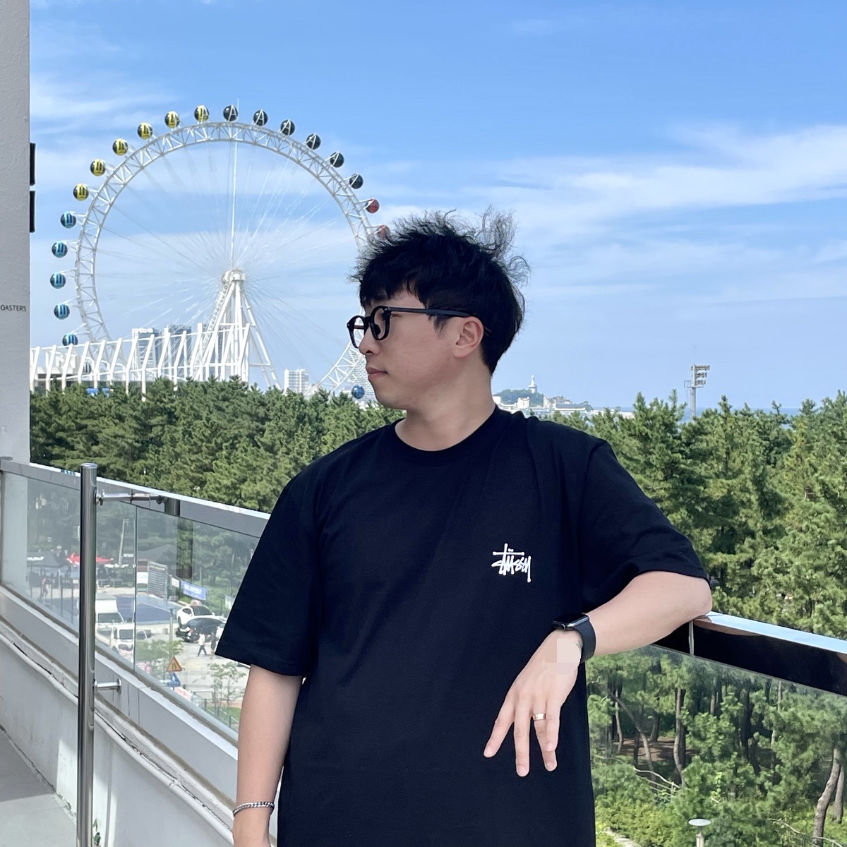 Stussy Basic Stussy T-Shirt Black 2023 착용 스타일