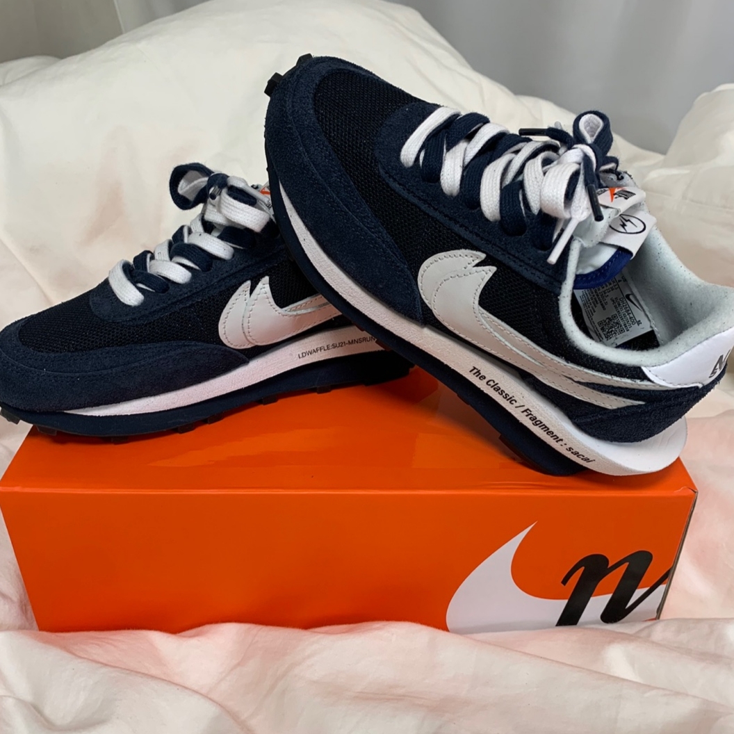 Nike x Sacai x Fragment LDWaffle Blackened Blue 착용 스타일