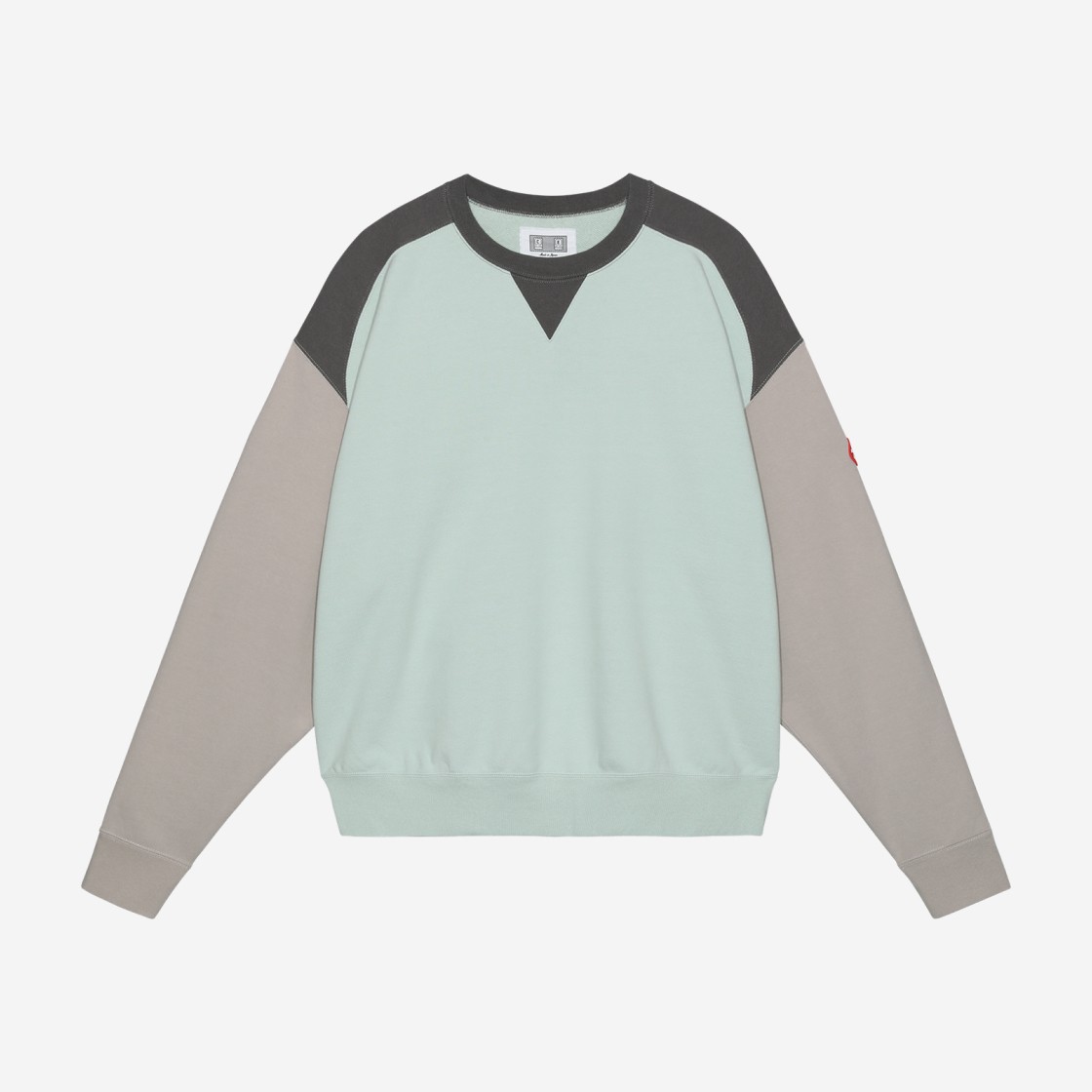 Cav Empt Panel Shoulder Crewneck Green - 23FW 상세 이미지 1