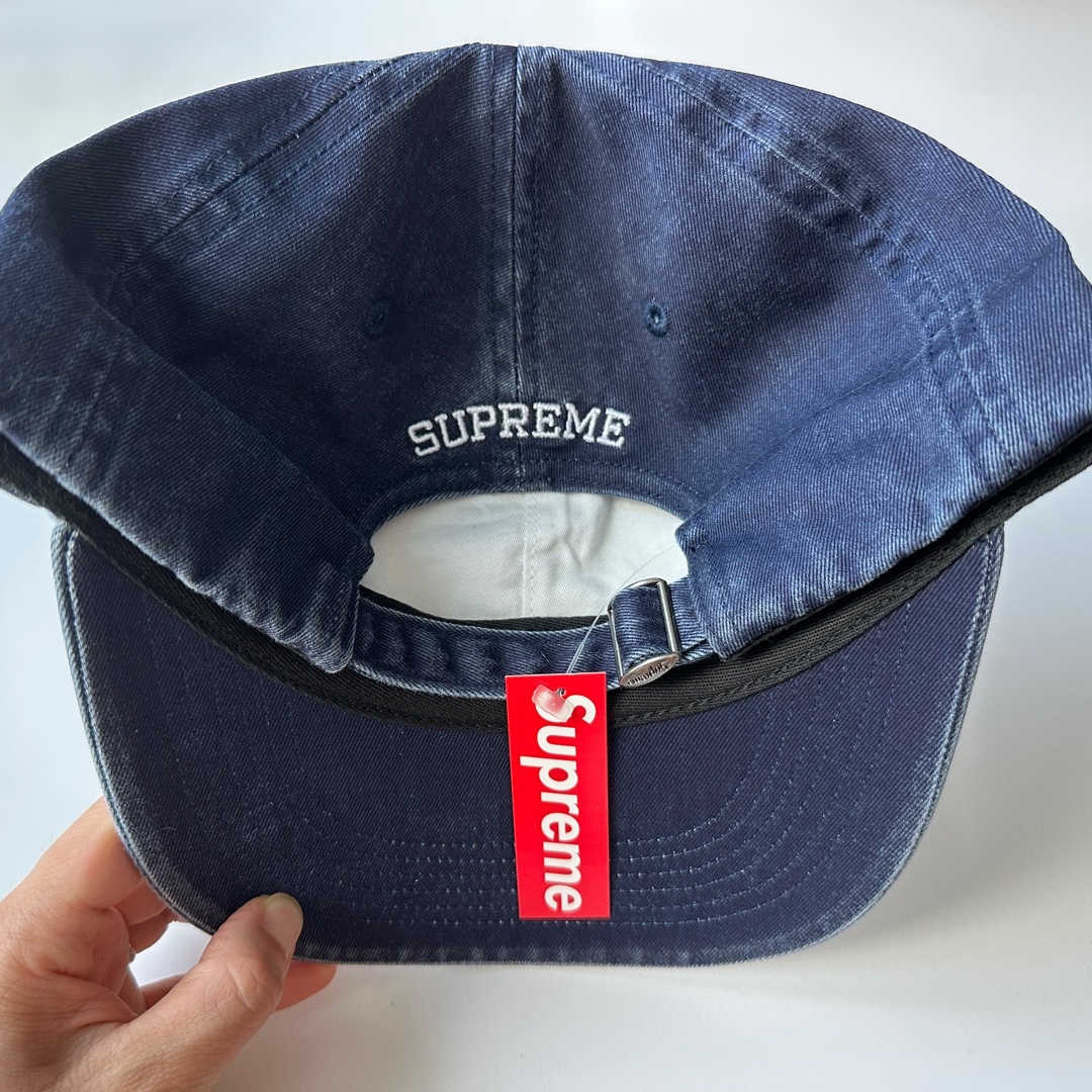 Supreme Pigment Print S Logo 6-Panel Navy - 23FW 착용 스타일 - 2