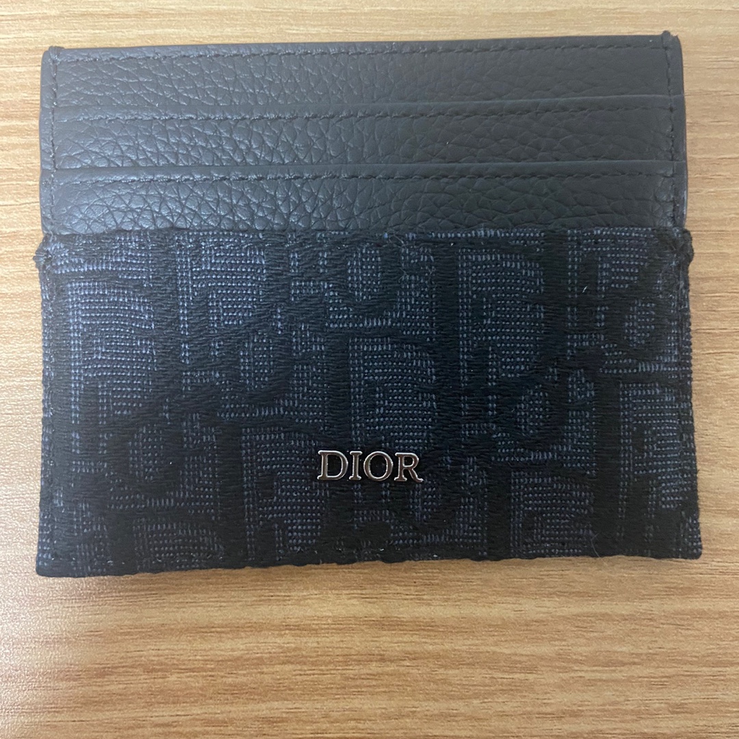Dior Card Holder Black Dior Oblique Jacquard 착용 스타일
