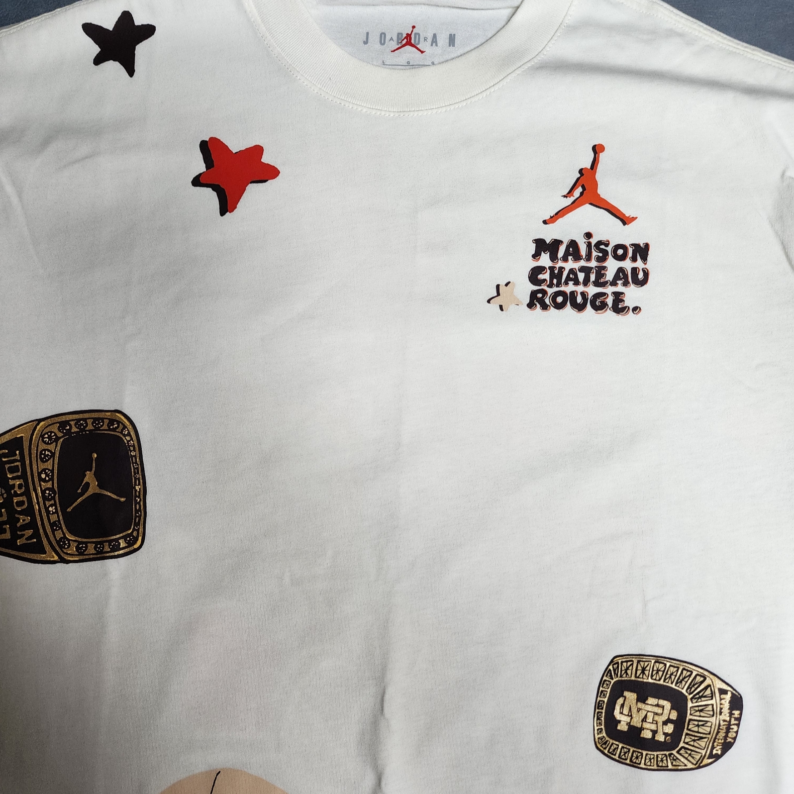 Jordan x Maison Chateau Rouge T-Shirt Sail - Asia 착용 스타일
