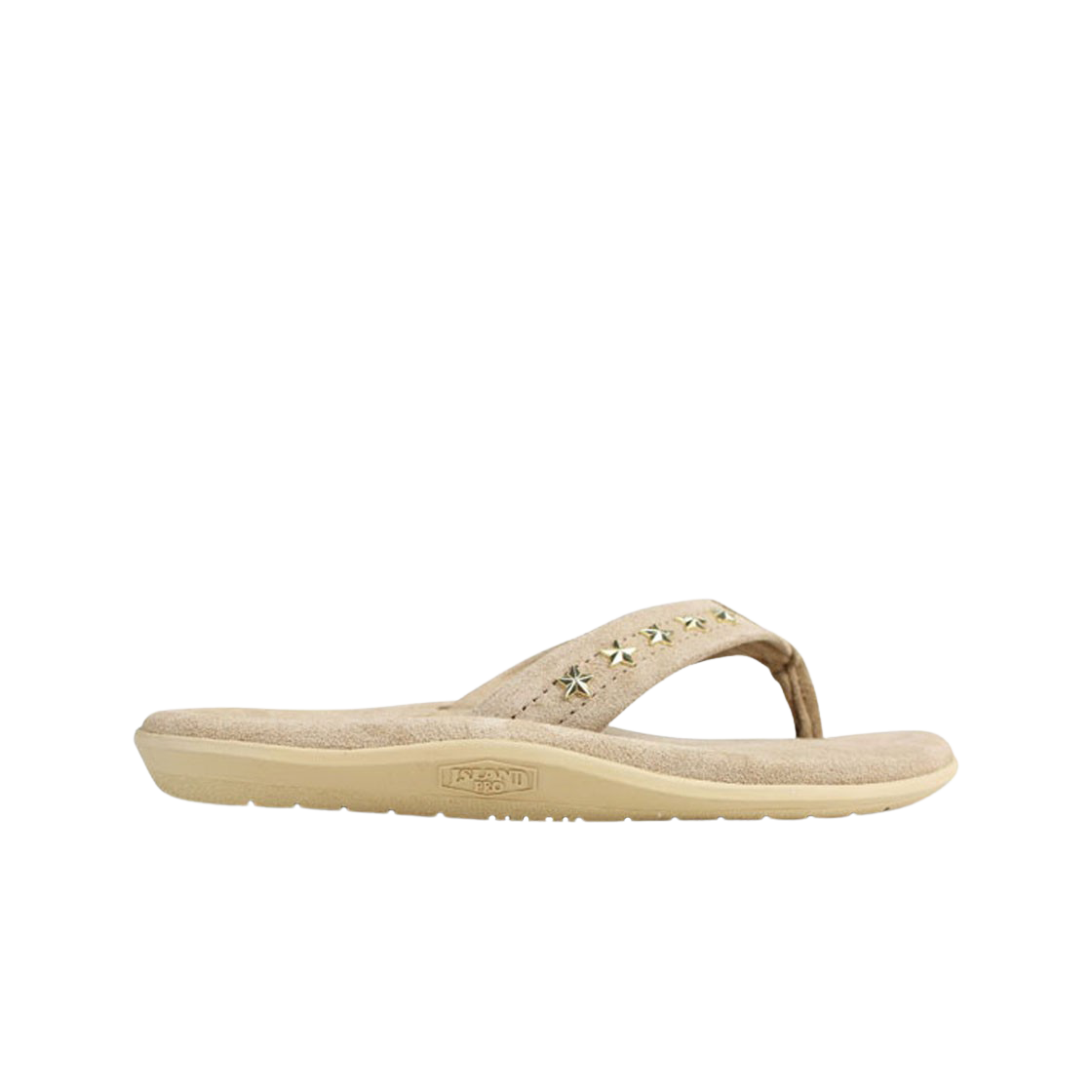 Island Slipper Suede Star Gold Studs Taupe 상세 이미지 1