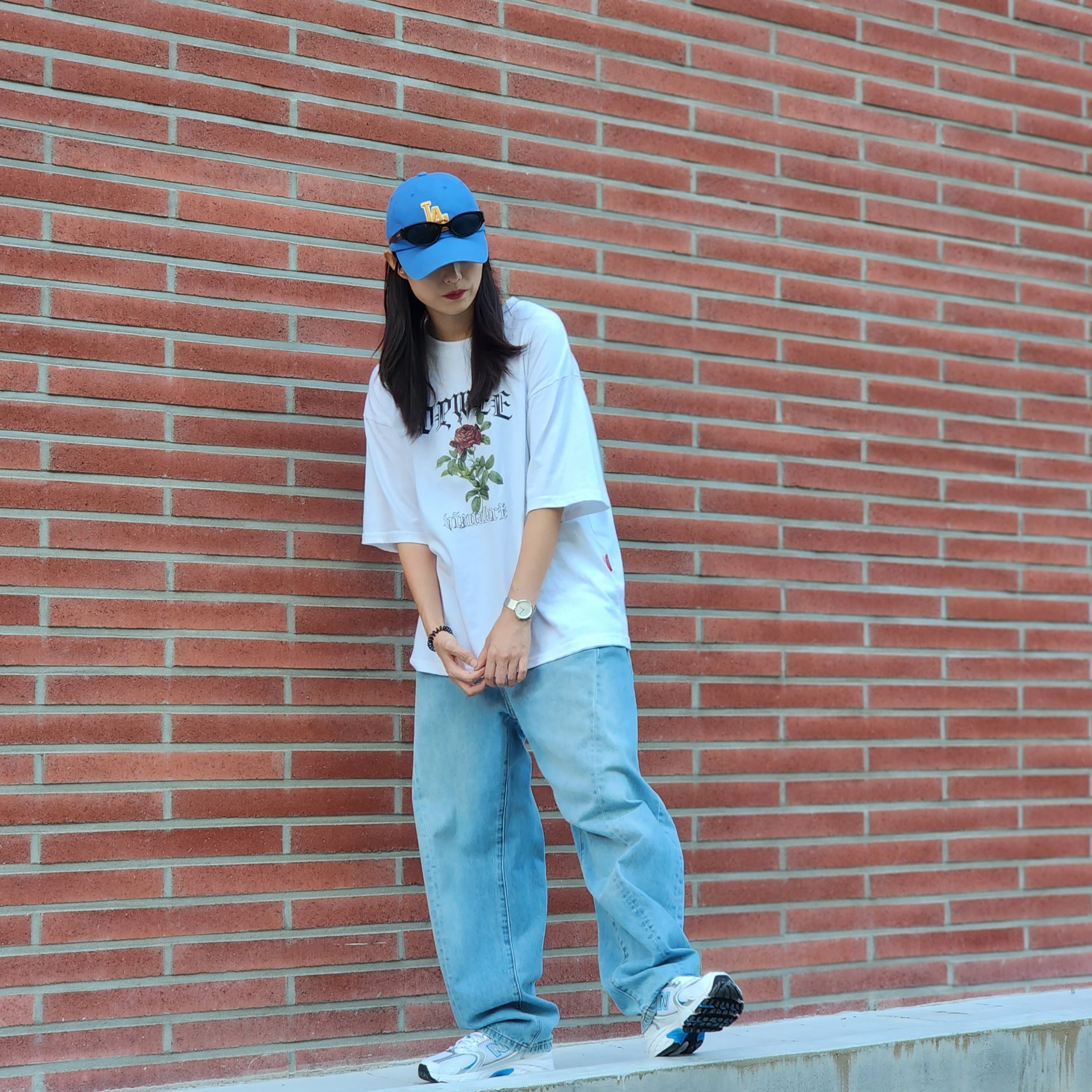 New Balance 530 Sky Blue 착용 스타일 - 3