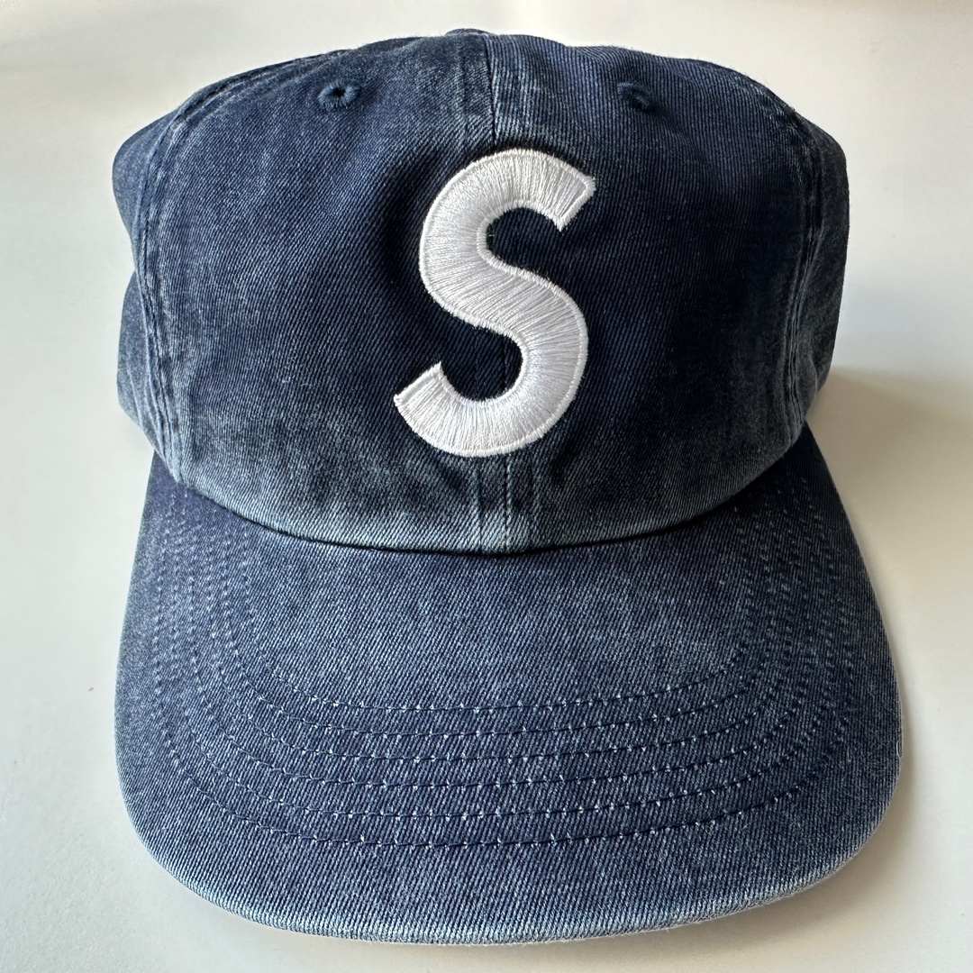 Supreme Pigment Print S Logo 6-Panel Navy - 23FW 착용 스타일 - 1