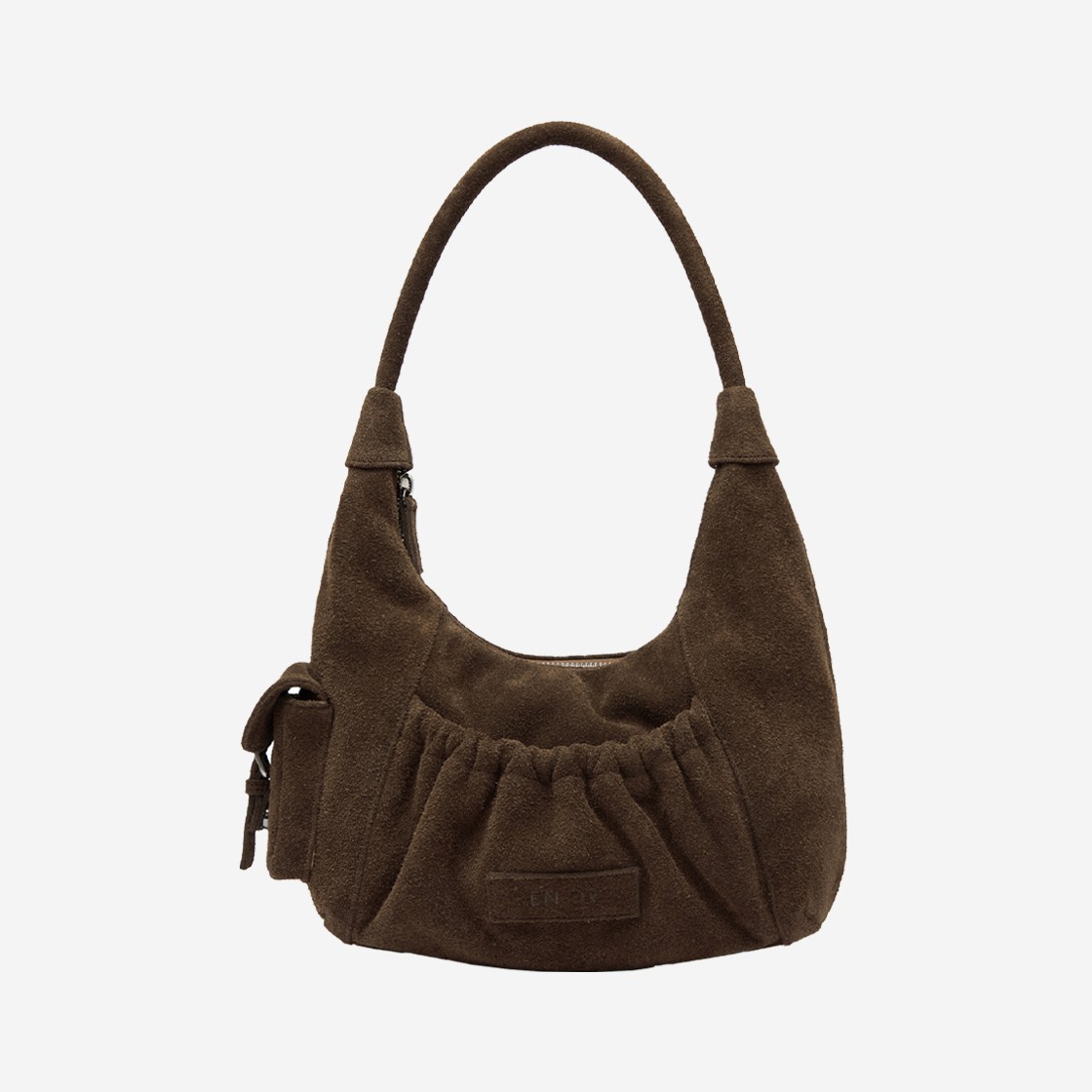 En Or Women Suede Halfmoon Hobo Bag Brown 상세 이미지 1