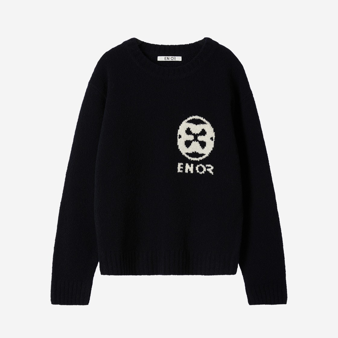 En Or Women Merino Wool Jacquard Knit Navy 상세 이미지 1