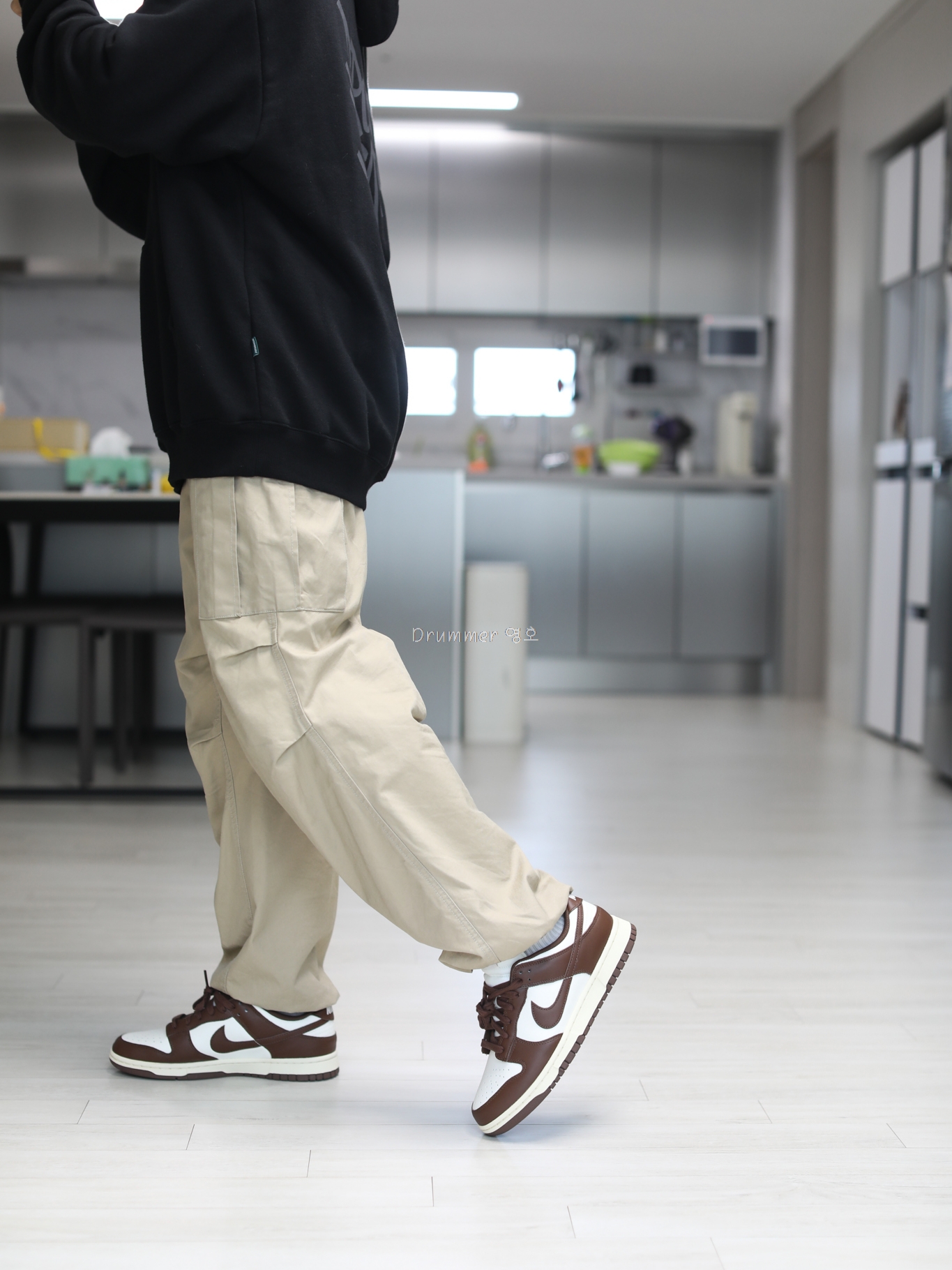 (W) Nike Dunk Low Sail Cacao Wow 착용 스타일 - 2