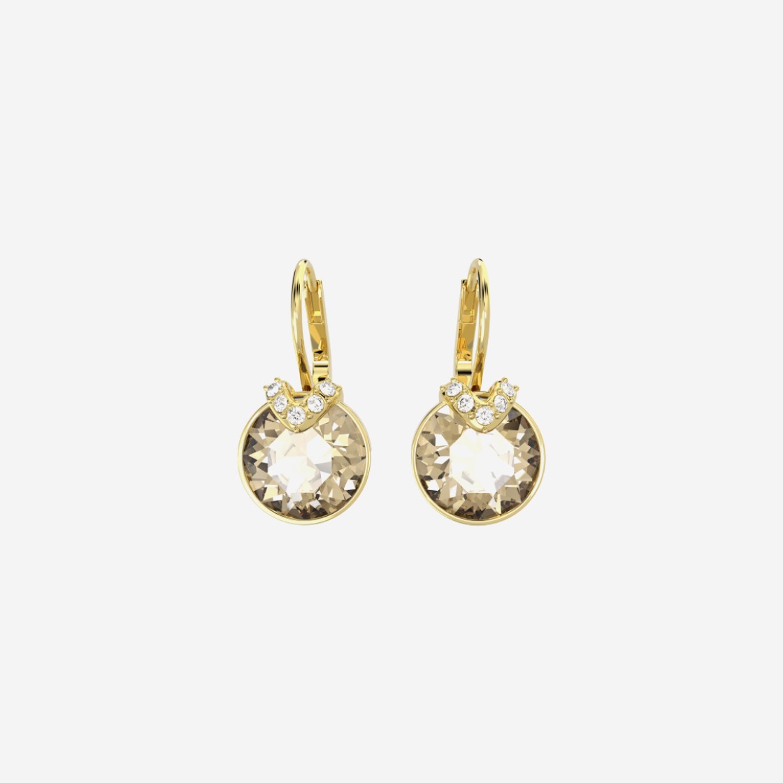 (W) Swarovski Bella V Drop Earrings Gold Plated 상세 이미지 2