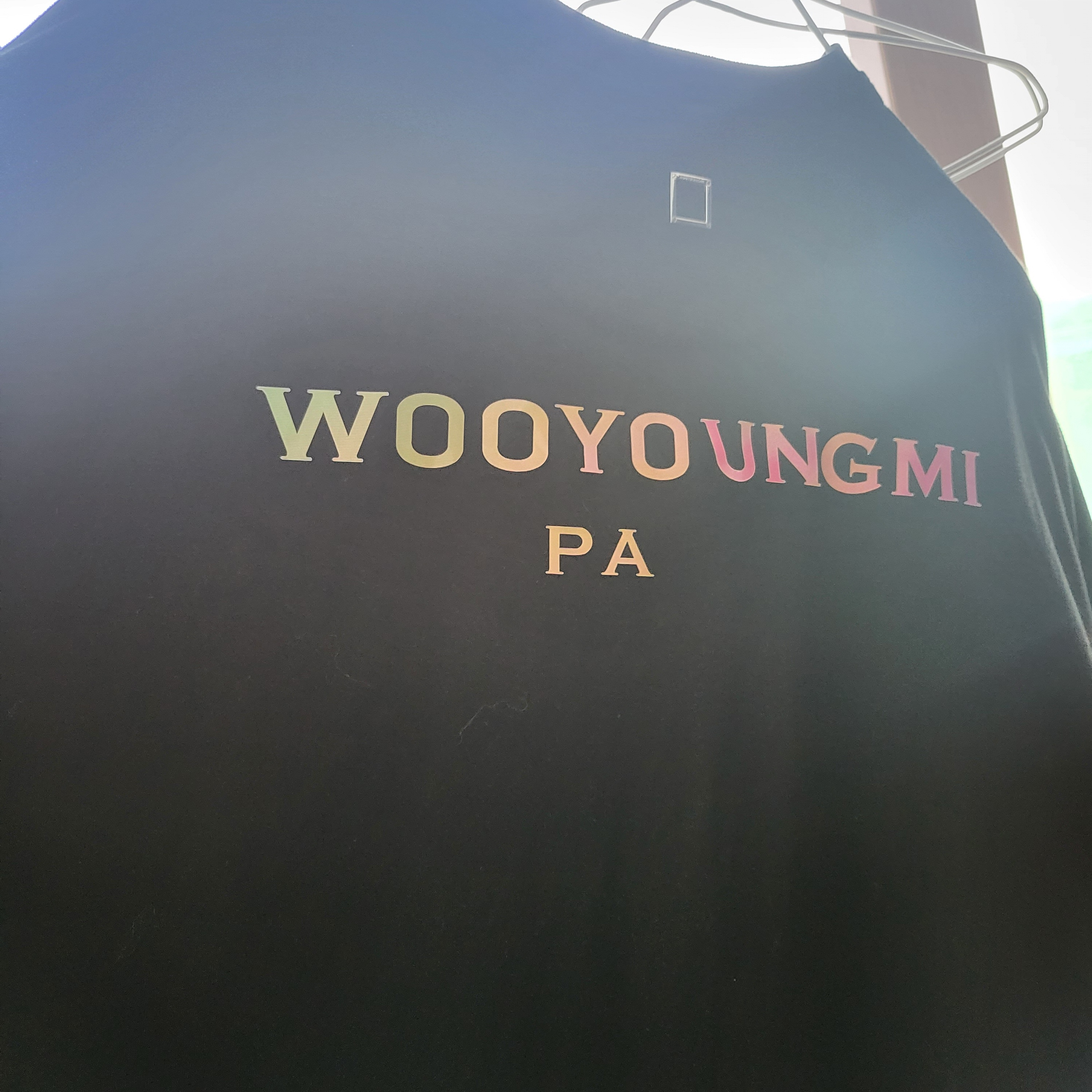 Wooyoungmi Cotton Lenticular Back Logo T-shirt Black - 23SS 착용 스타일