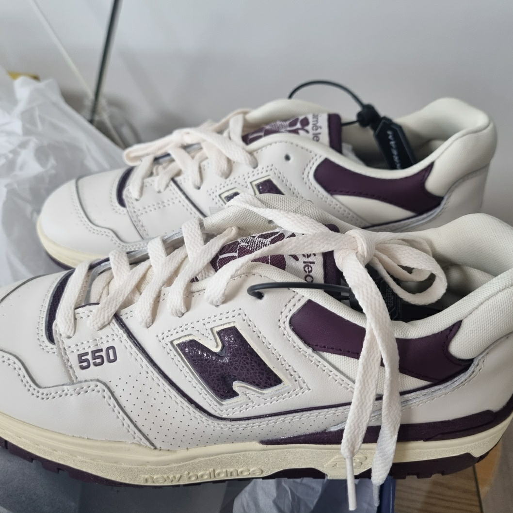 New Balance x Aime Leon Dore 550 Purple 착용 스타일 - 2