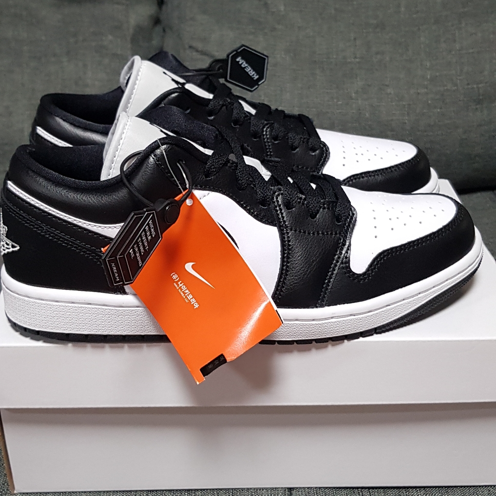 (W) Jordan 1 Low Black and White 착용 스타일 - 4