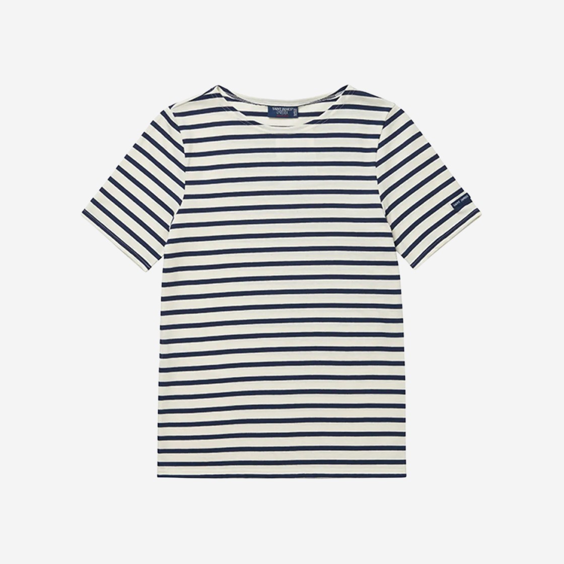 Saint James Levant Moderne Breton Stripe T-Shirt Neige Marine 상세 이미지 1