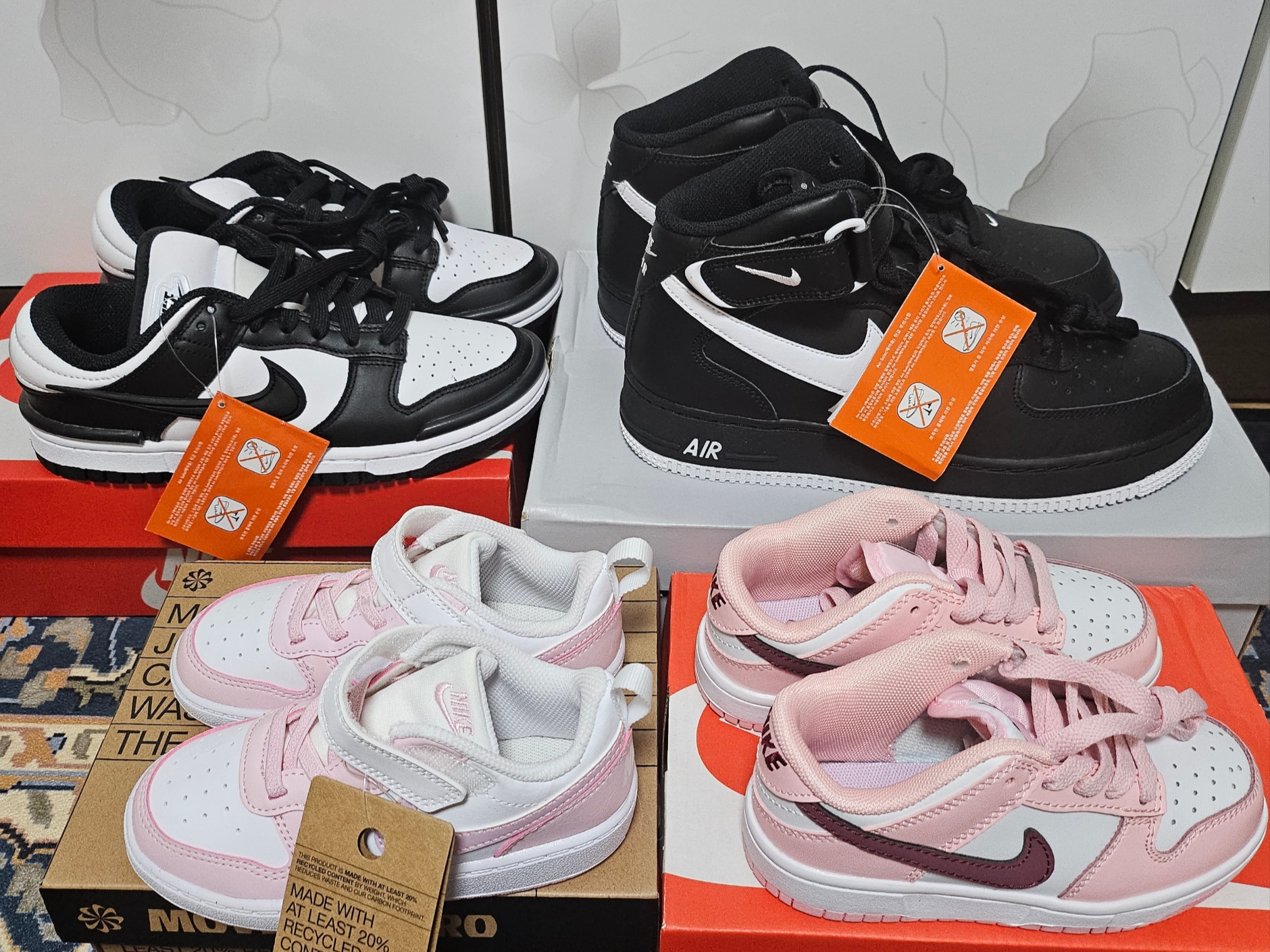 Nike Air Force 1 Mid '07 Black White 착용 스타일