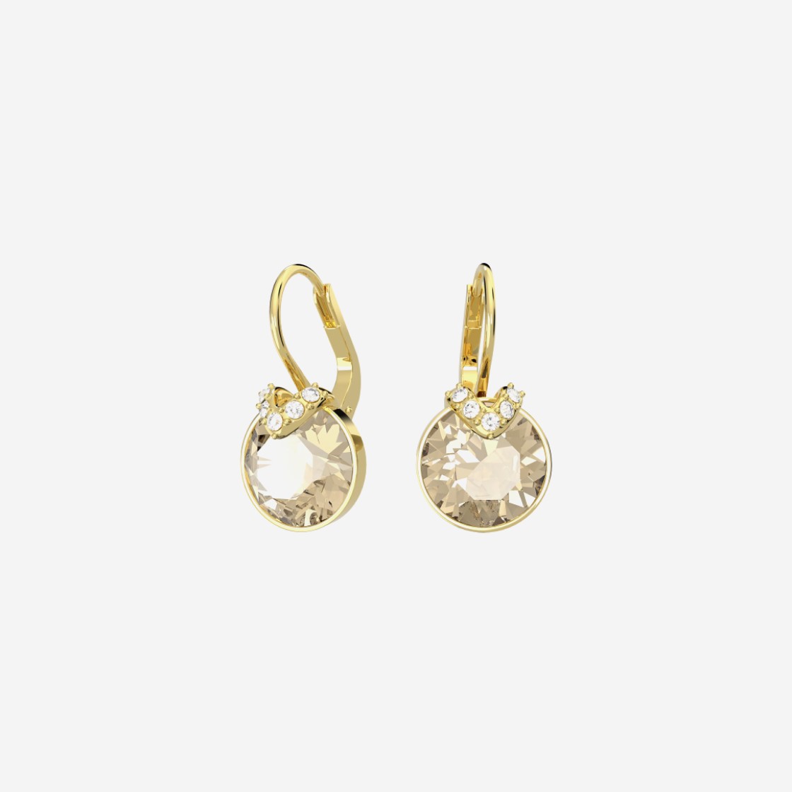 (W) Swarovski Bella V Drop Earrings Gold Plated 상세 이미지 1