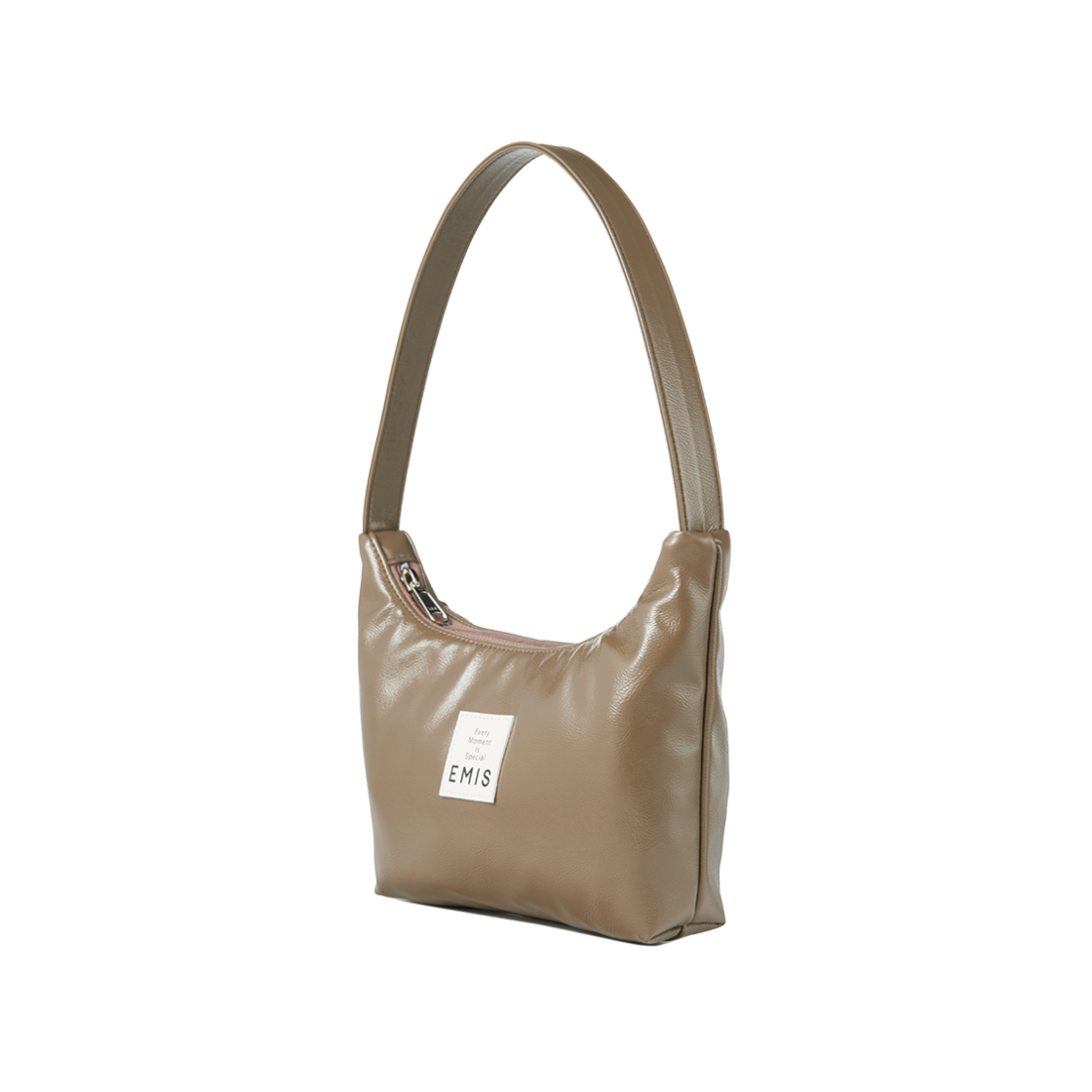 Emis Enamel Hobo Bag Brown 상세 이미지 2