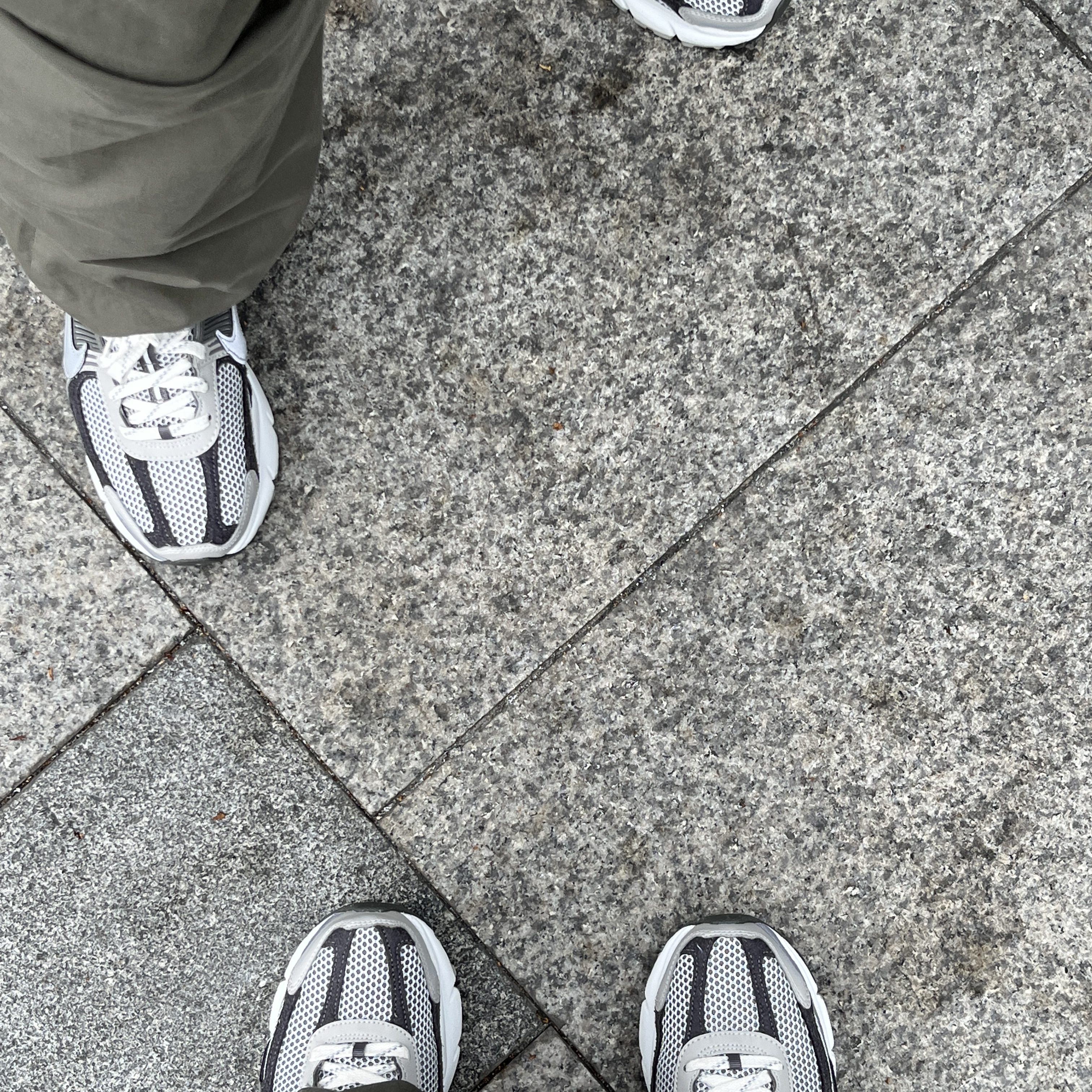 Nike Zoom Vomero 5 PRM Light Iron Ore and Flat Fewter 착용 스타일