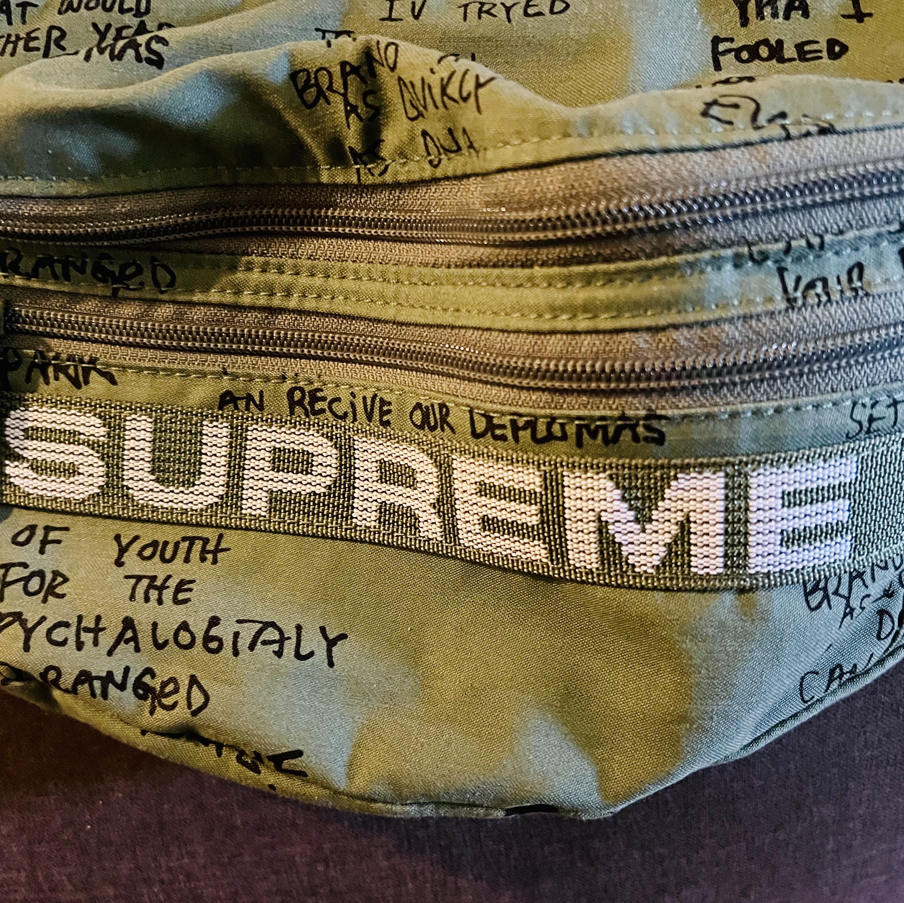 Supreme Field Waist Bag Olive Gonz - 23SS 착용 스타일