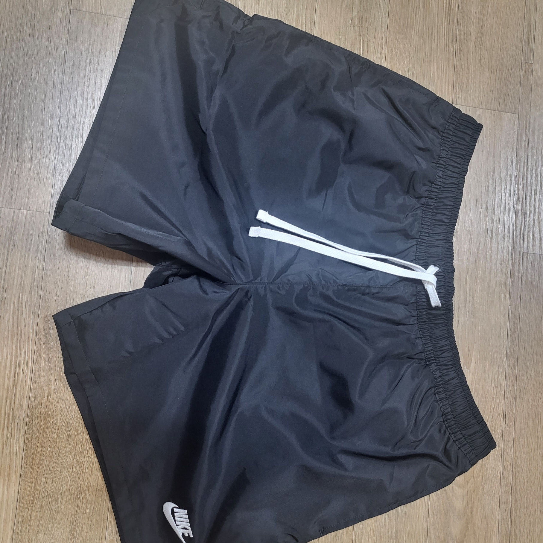 Nike NSW Woven Lined Flow Shorts Black - Asia 착용 스타일