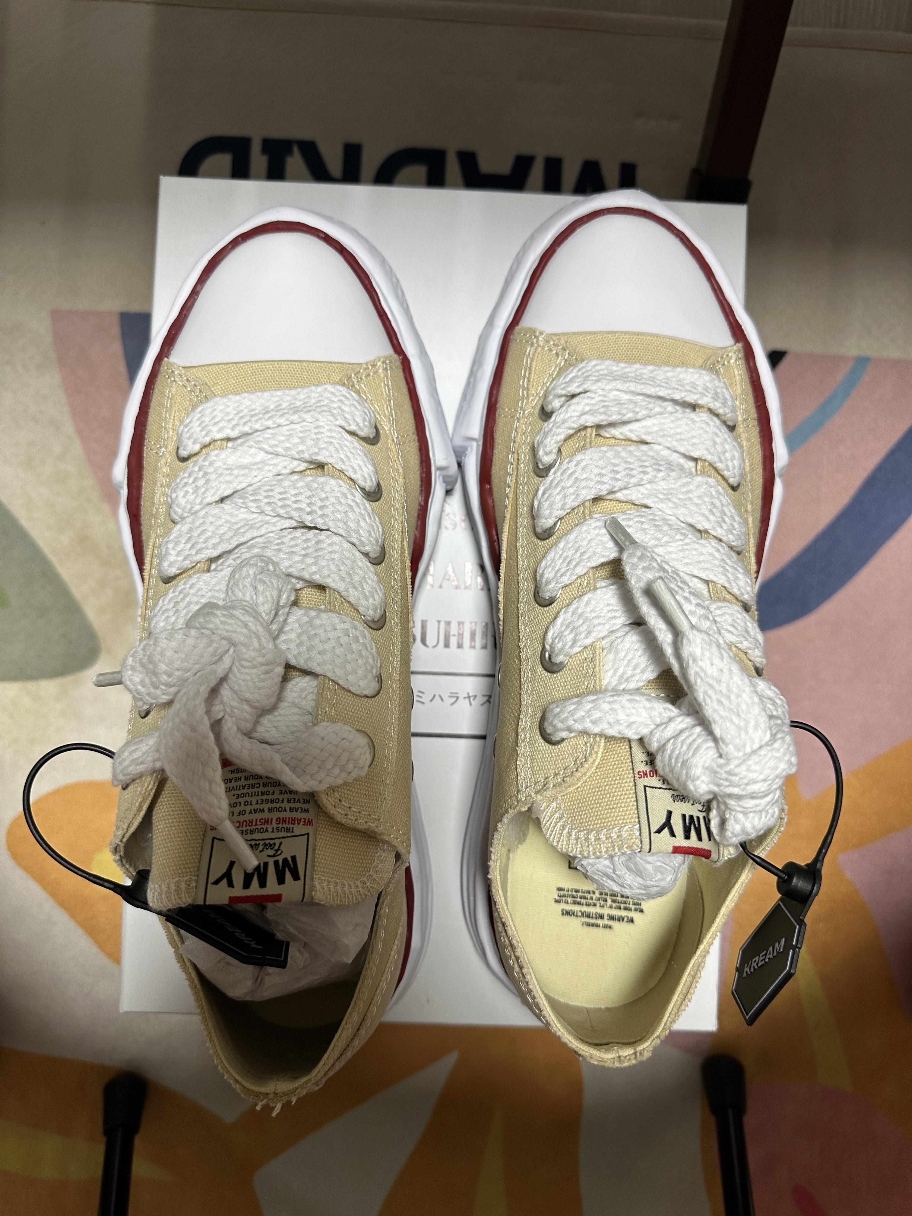 Hoka Mafate Speed 4 Castlerock Black, Maison Mihara Yasuhiro Peterson OG Sole Canvas Low-top Sneakers Natural 착용 스타일 - 2