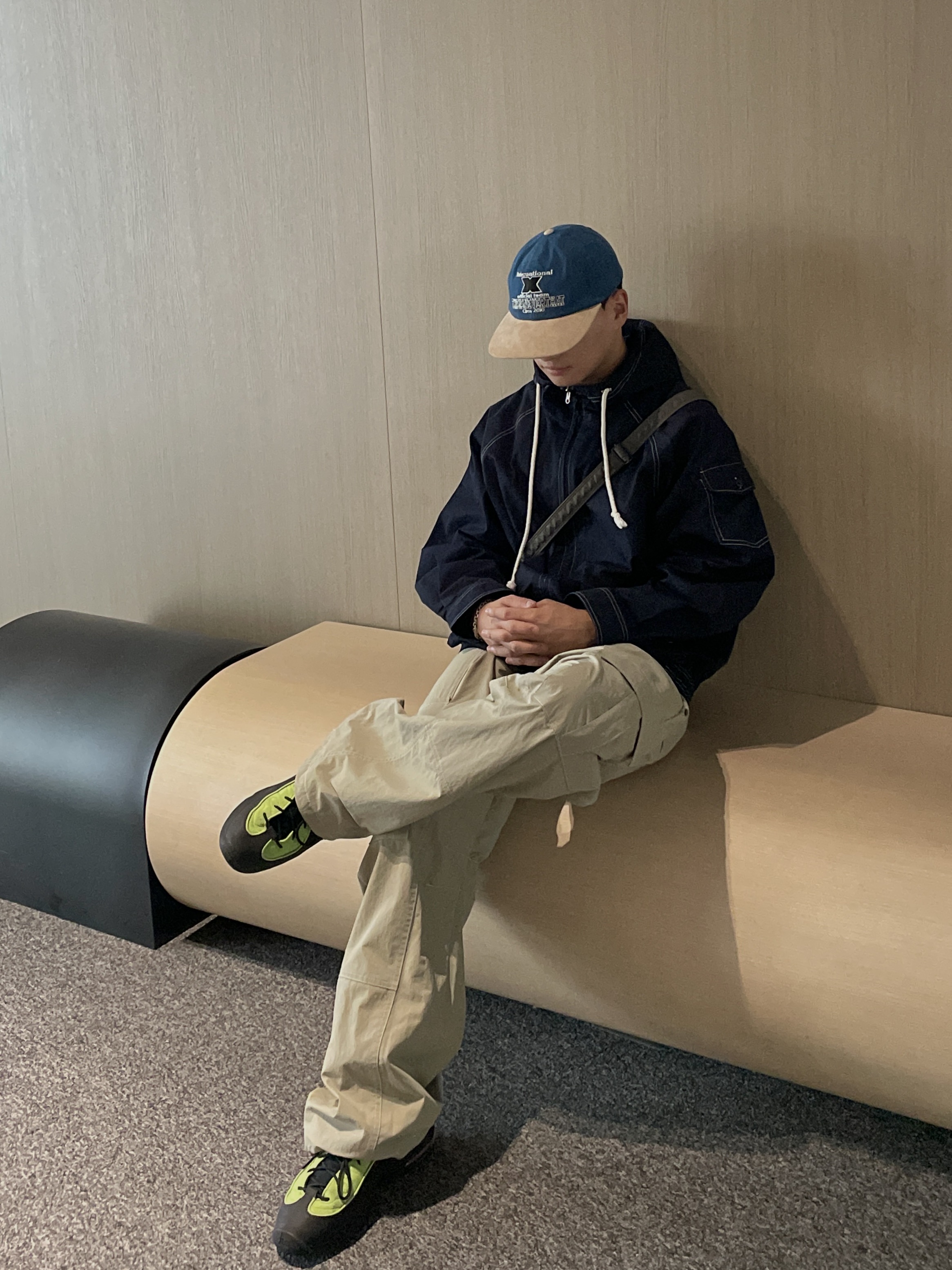 Nike x Stussy Air Penny II Vivid Green and Black 착용 스타일