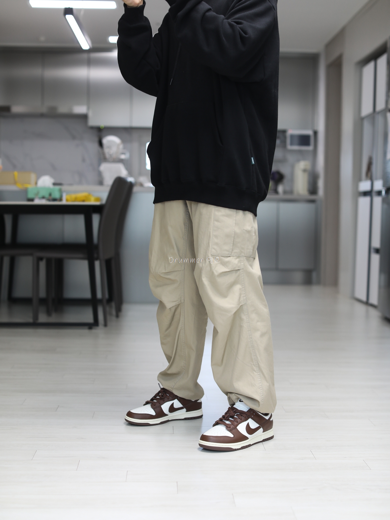(W) Nike Dunk Low Sail Cacao Wow 착용 스타일 - 1