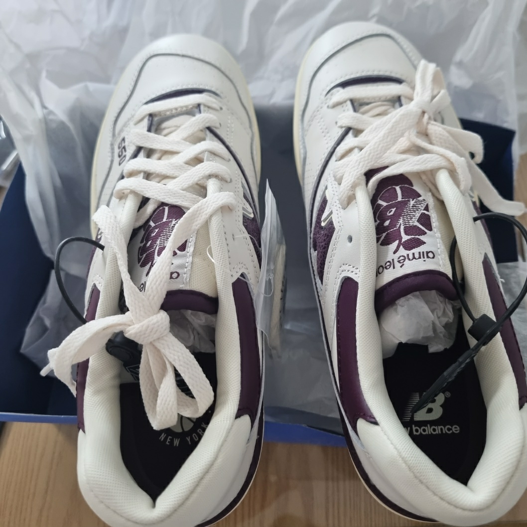 New Balance x Aime Leon Dore 550 Purple 착용 스타일 - 1