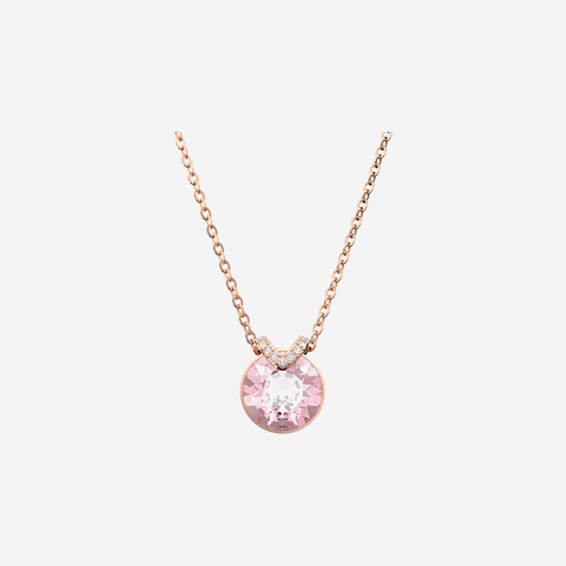 (W) Swarovski Bella V Pendant Pink Rose Gold Plated 상세 이미지 2