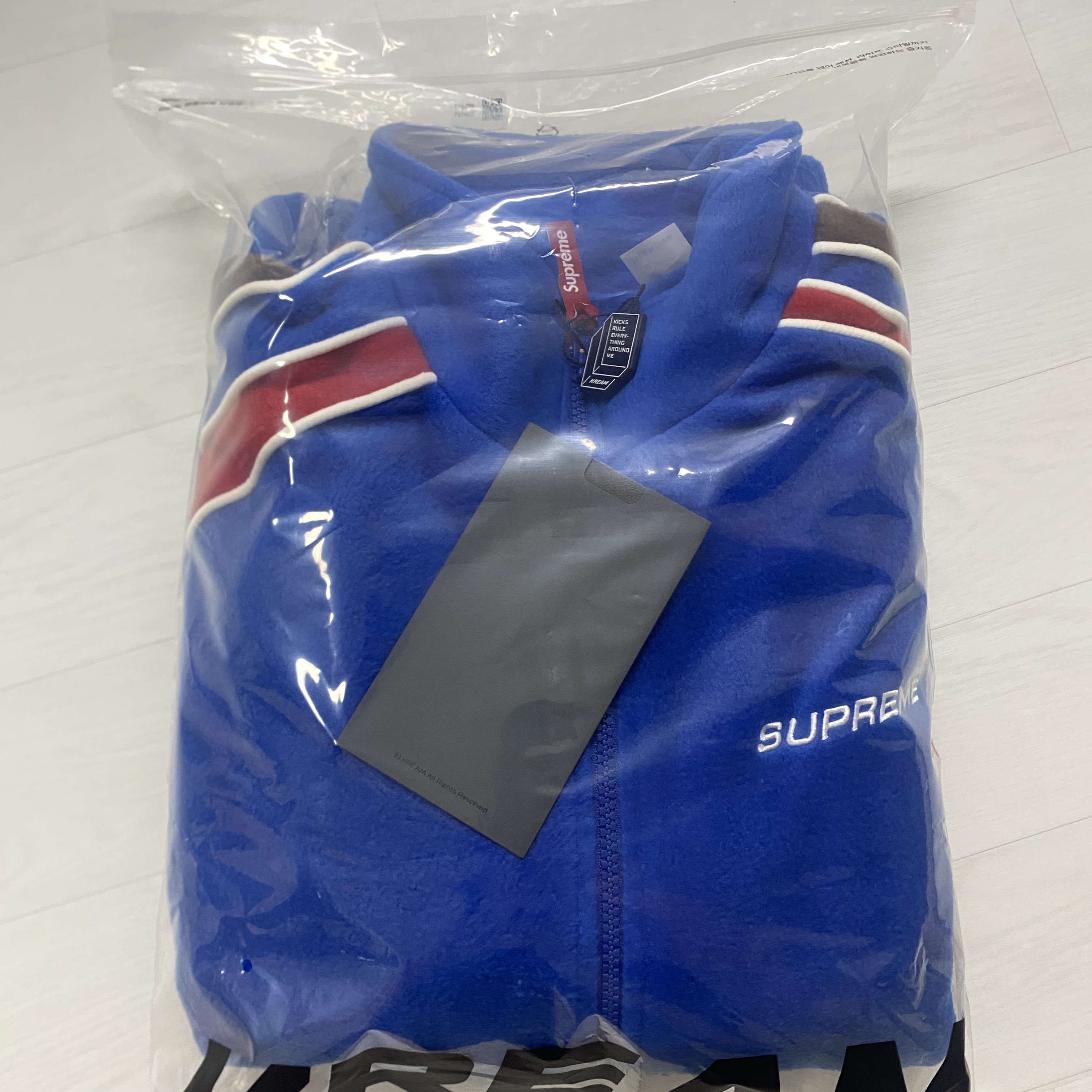 Supreme Racing Fleece Jacket Blue - 23SS 착용 스타일 - 4