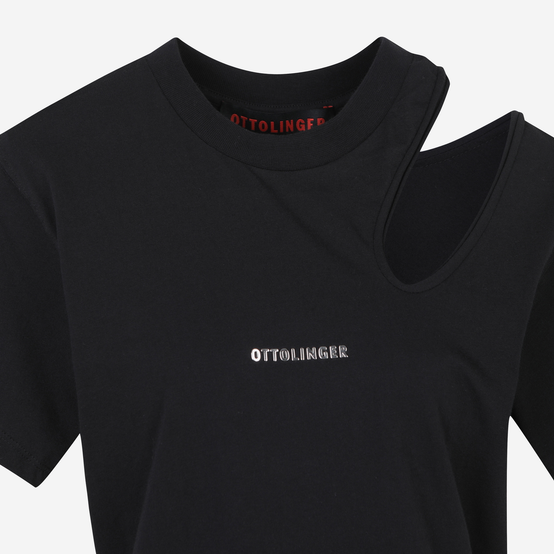 오토링거 우먼 니티드 컷아웃 티셔츠 블랙(Ottolinger Women Knitted Cutout T-Shirt Black) - 3