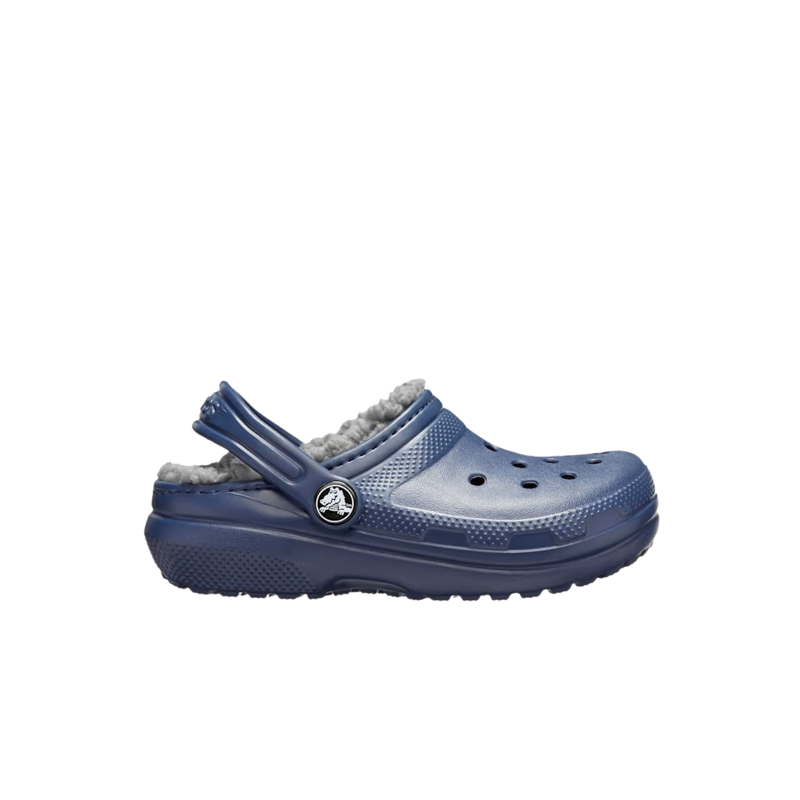 207010-459 (Kids) Crocs Classic Lined Clog Navy Charcoal