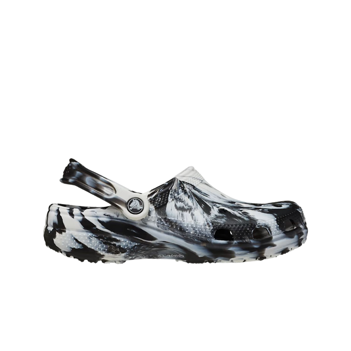 크록스 클래식 마블드 클로그 화이트 블랙(Crocs Classic Marbled Clog White Black)