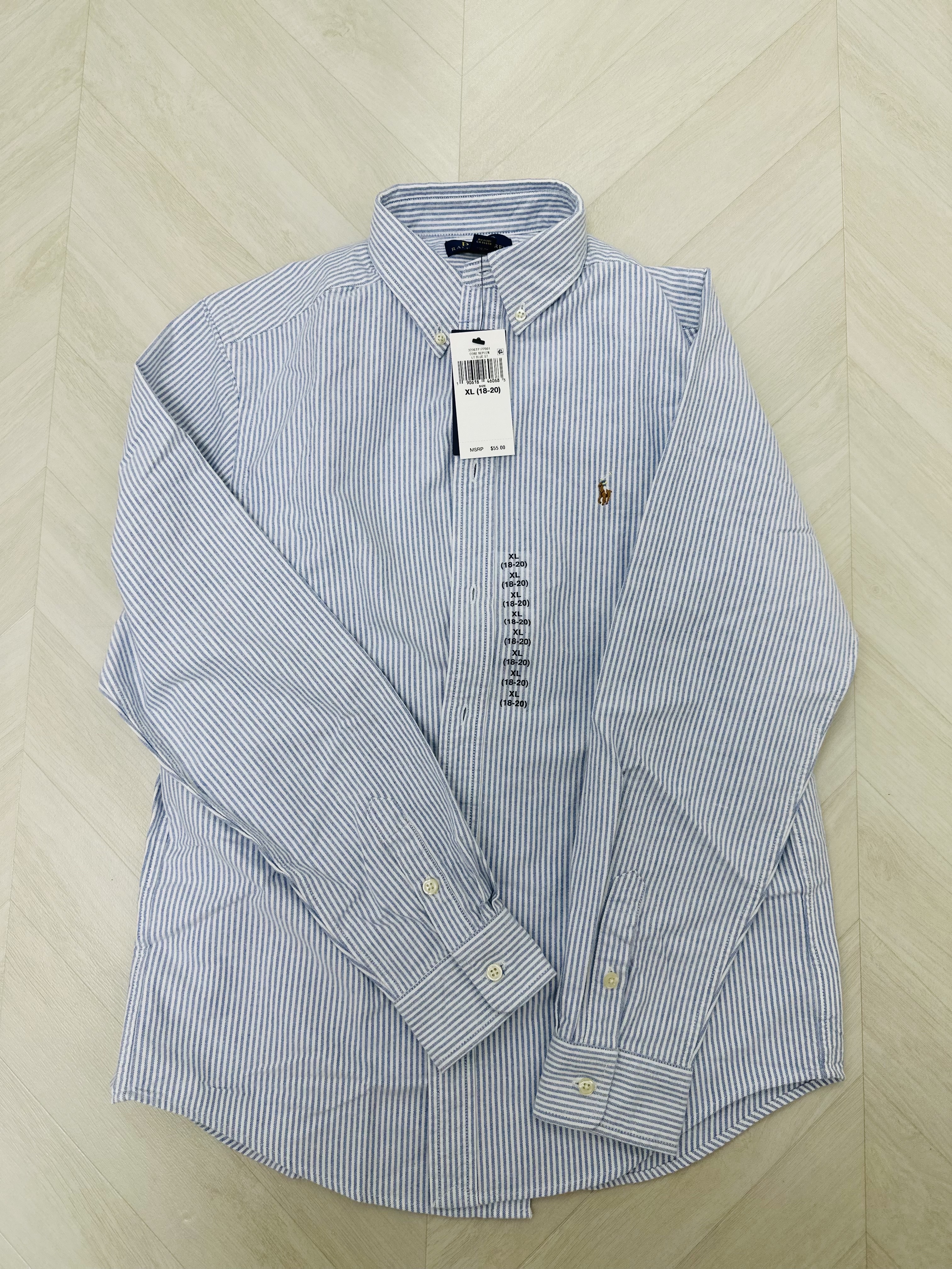 [30%적립] Polo Ralph Lauren Children Iconic Oxford Shirt Blue 착용 스타일