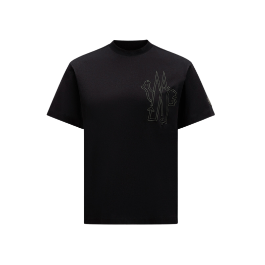 (W) 몽클레르 로고 티셔츠 블랙 - 23SS