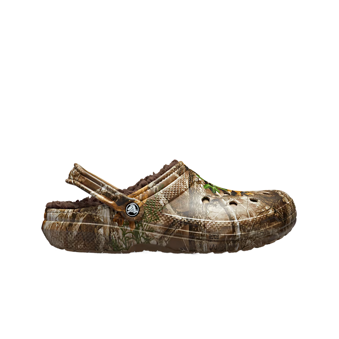 205377-280 Crocs Classic Lined Realtree Edge Clog Chocolate