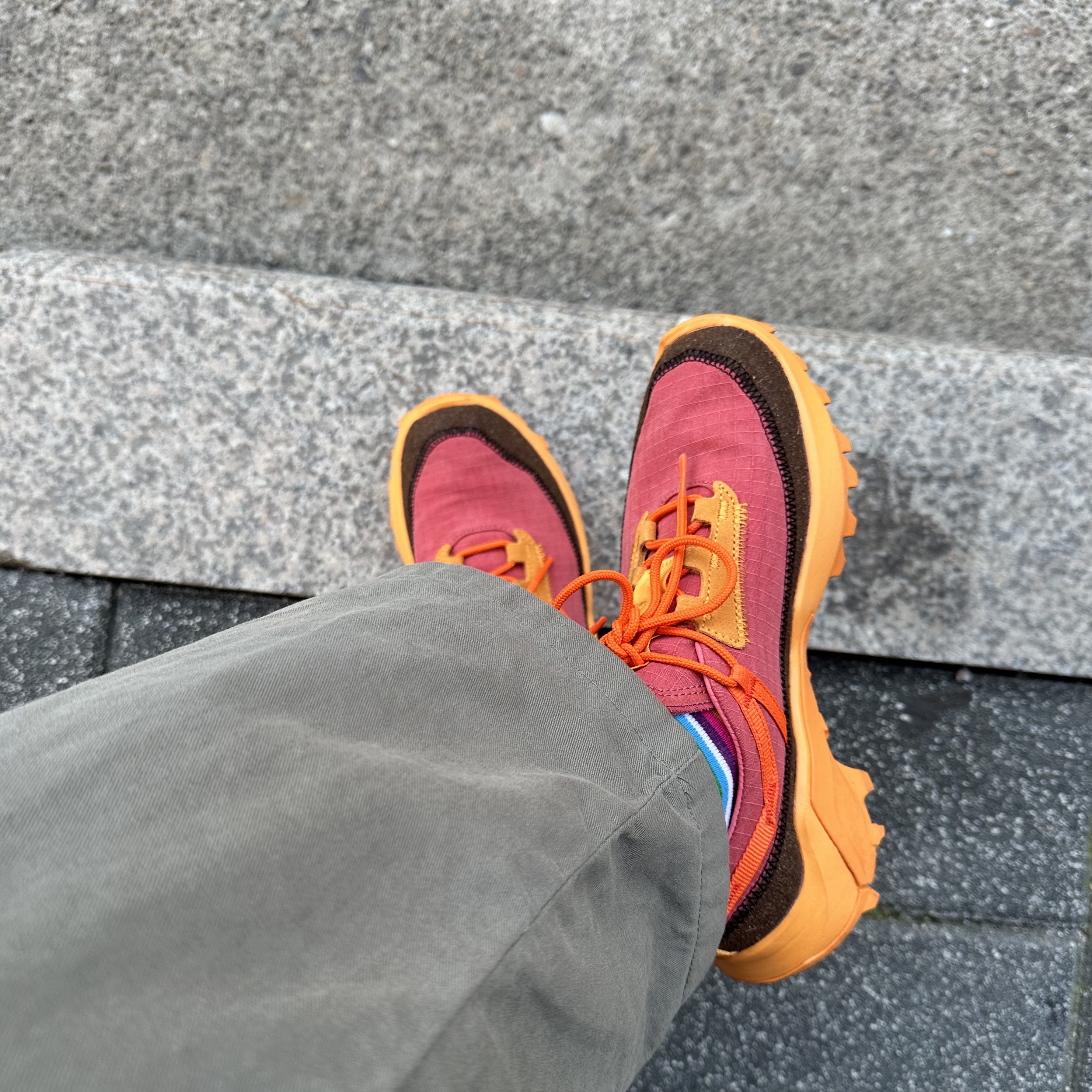 Salomon x Ranra Cross Pro Better Turmeric Blazing Orange 착용 스타일