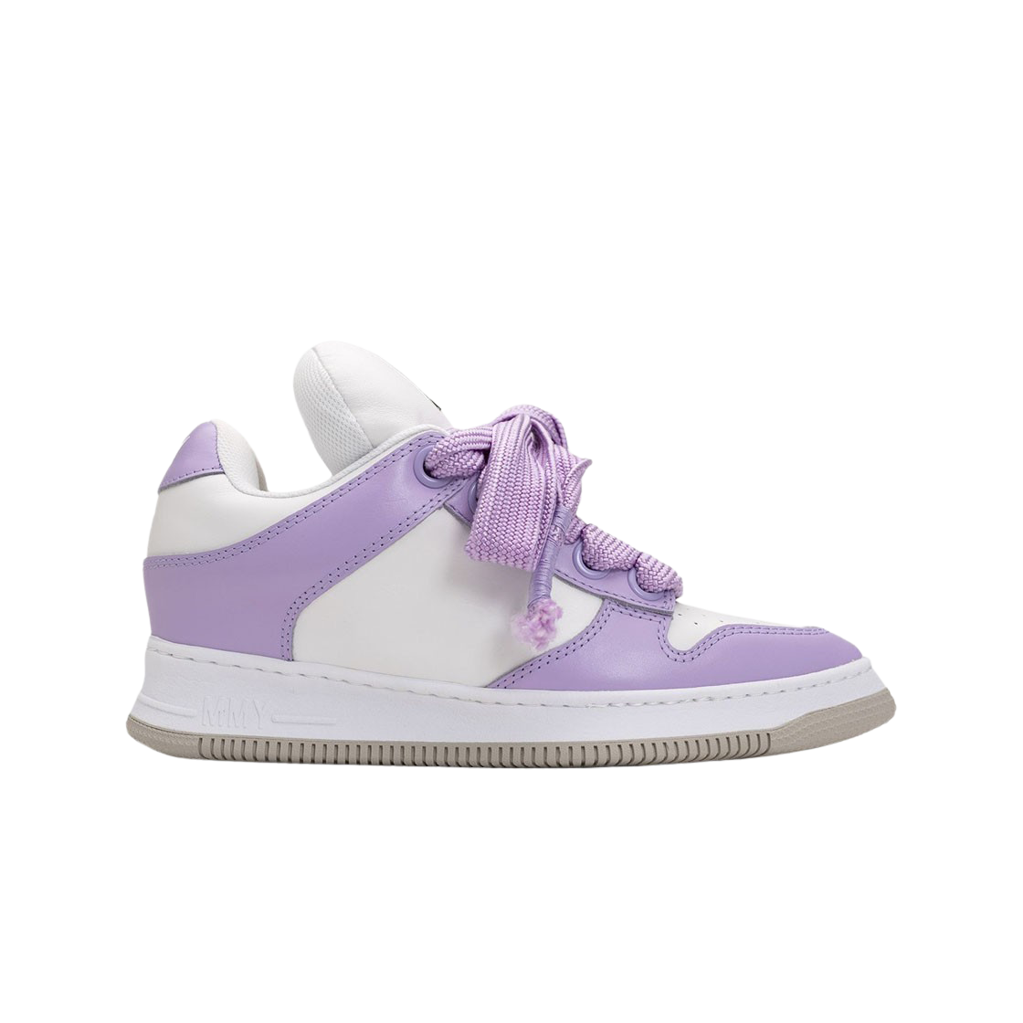 (W) 메종 미하라 야스히로 로지 대드 OG 솔 레더 로우탑 스니커즈 퍼플 화이트((W) Maison Mihara Yasuhiro Rosy Dad OG Sole Leather Low-top Sneakers Purple White) - 1