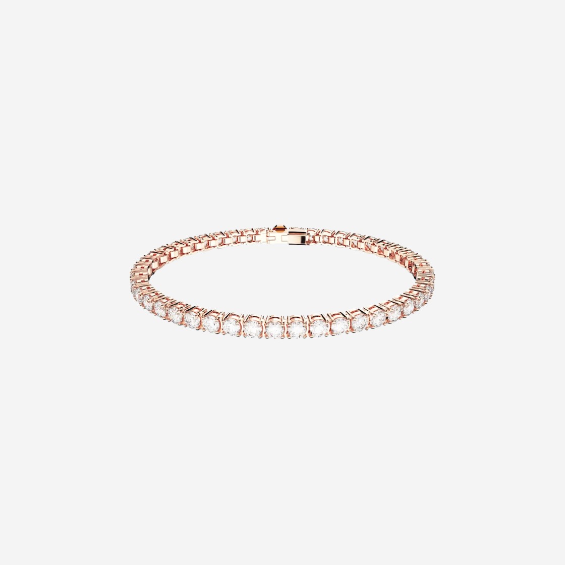 (W) Swarovski Matrix Tennis Medium Bracelet White Rose Gold Plated 상세 이미지 1