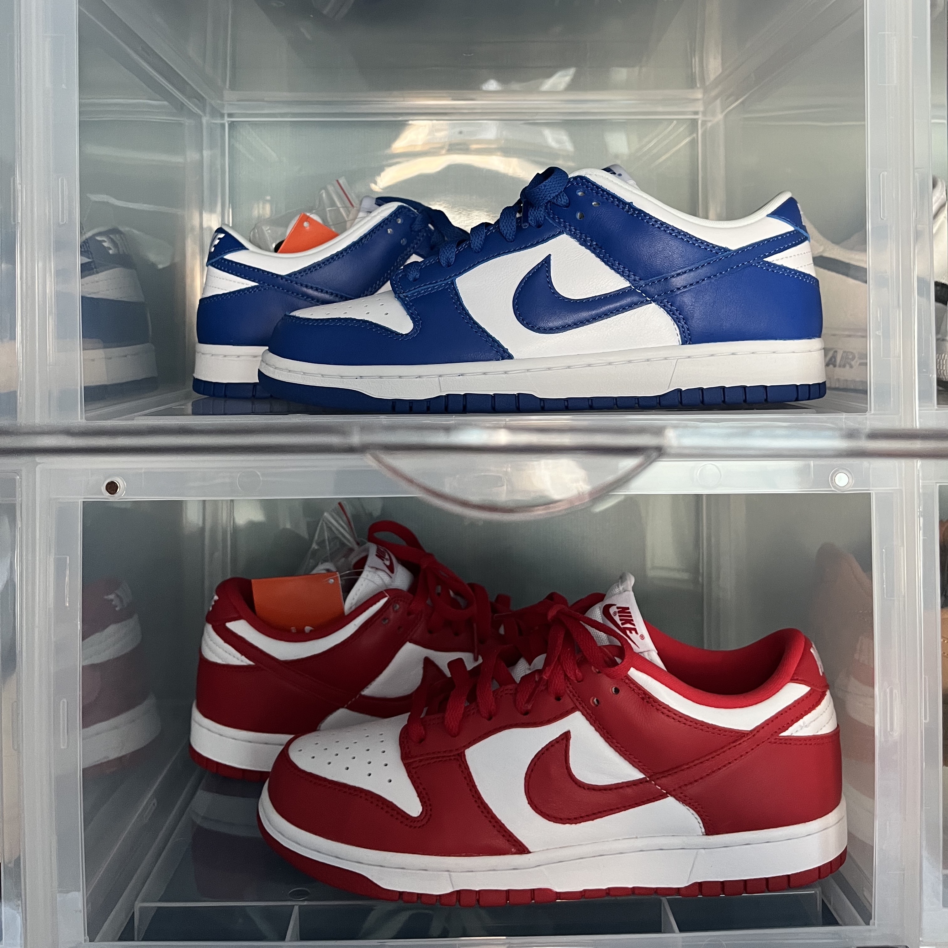 Nike Dunk Low SP Kentucky 2022, Nike Dunk Low SP White and University Red 2023 착용 스타일 - 1