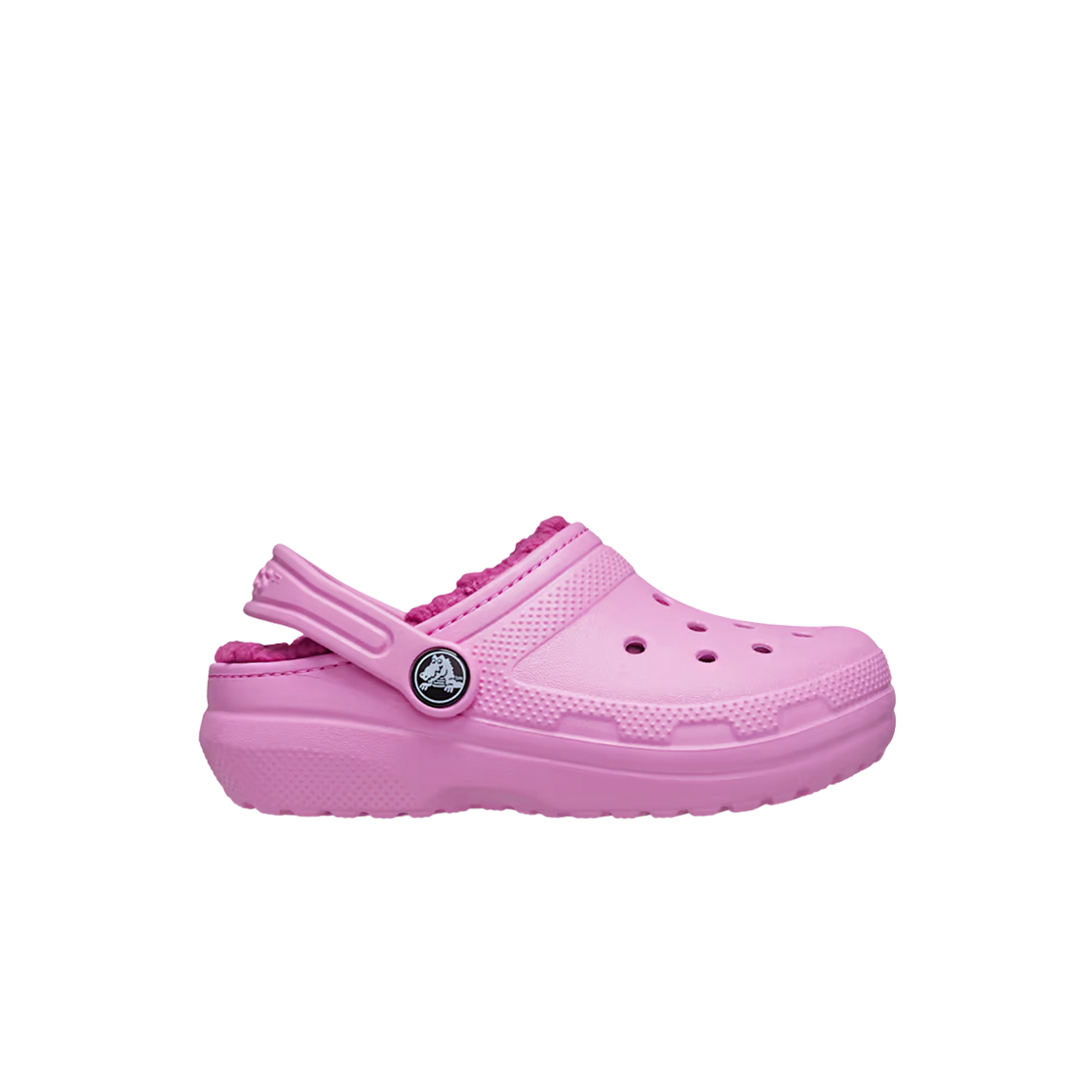 207010-6SW (Kids) Crocs Classic Lined Clog Taffy Pink