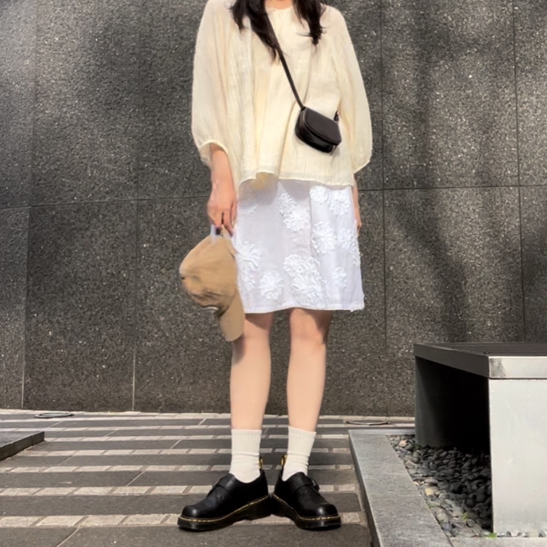 Dr. Martens x A-Cold-Wall 1461 Bex Low Black, Emis New Logo Pigment Ball Cap Brown 착용 스타일 - 3