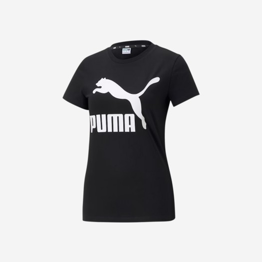 (W) 푸마 클래식 로고 티셔츠 블랙