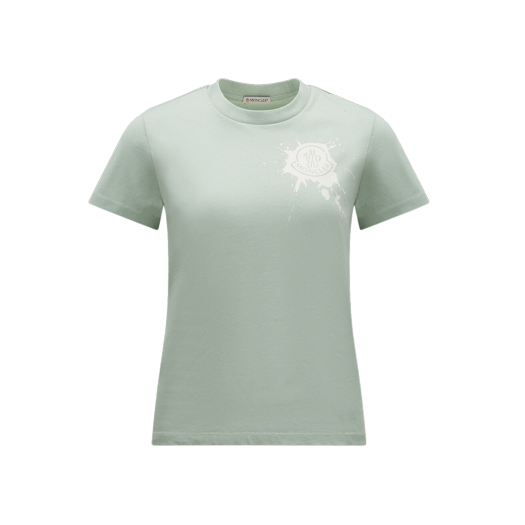 (W) 몽클레르 로고 티셔츠 라이트 그린 - 23SS
