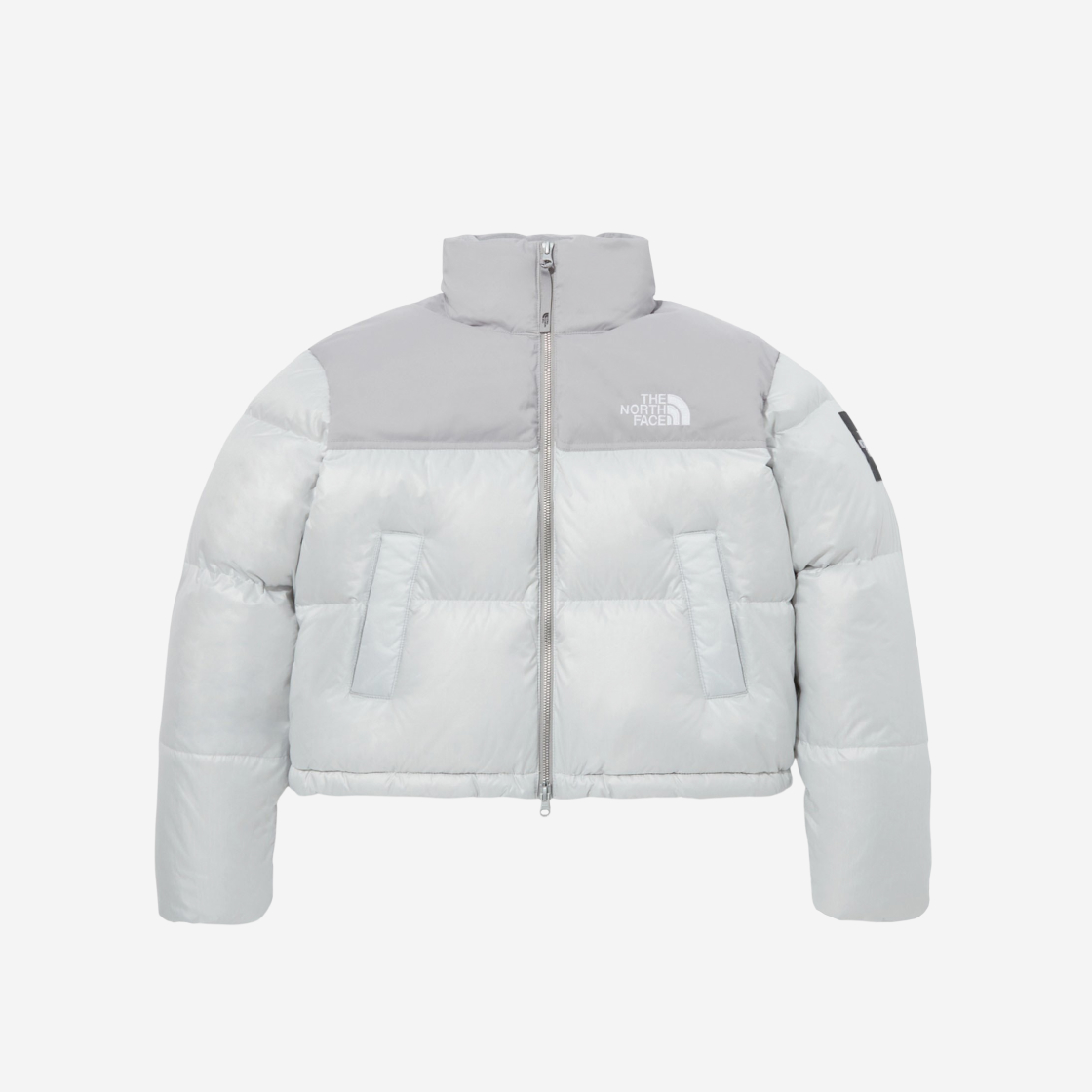 (W) The North Face White Label Novelty Nuptse Down Jacket Ice Gray