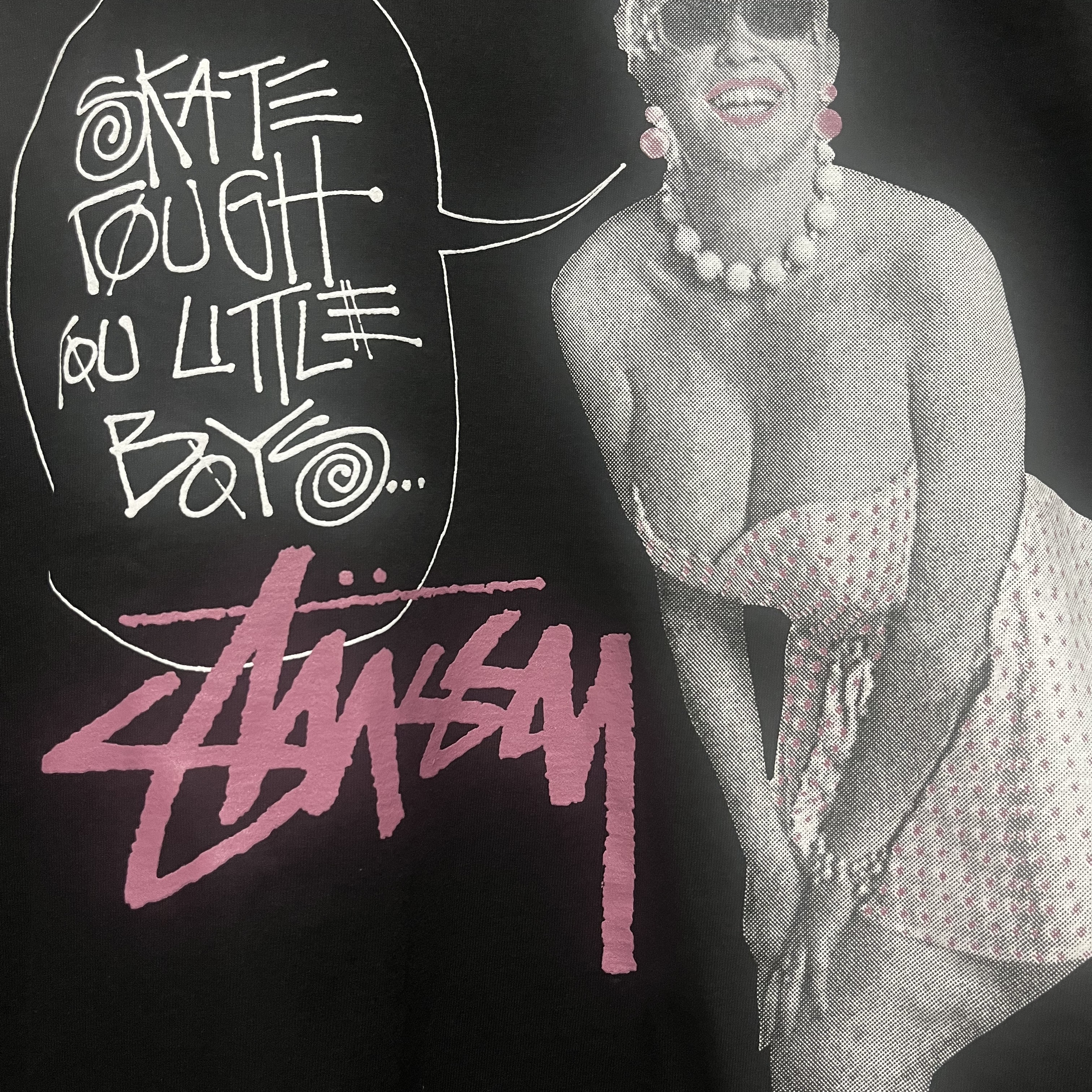 Stussy Skate Tough T-Shirt Black 착용 스타일